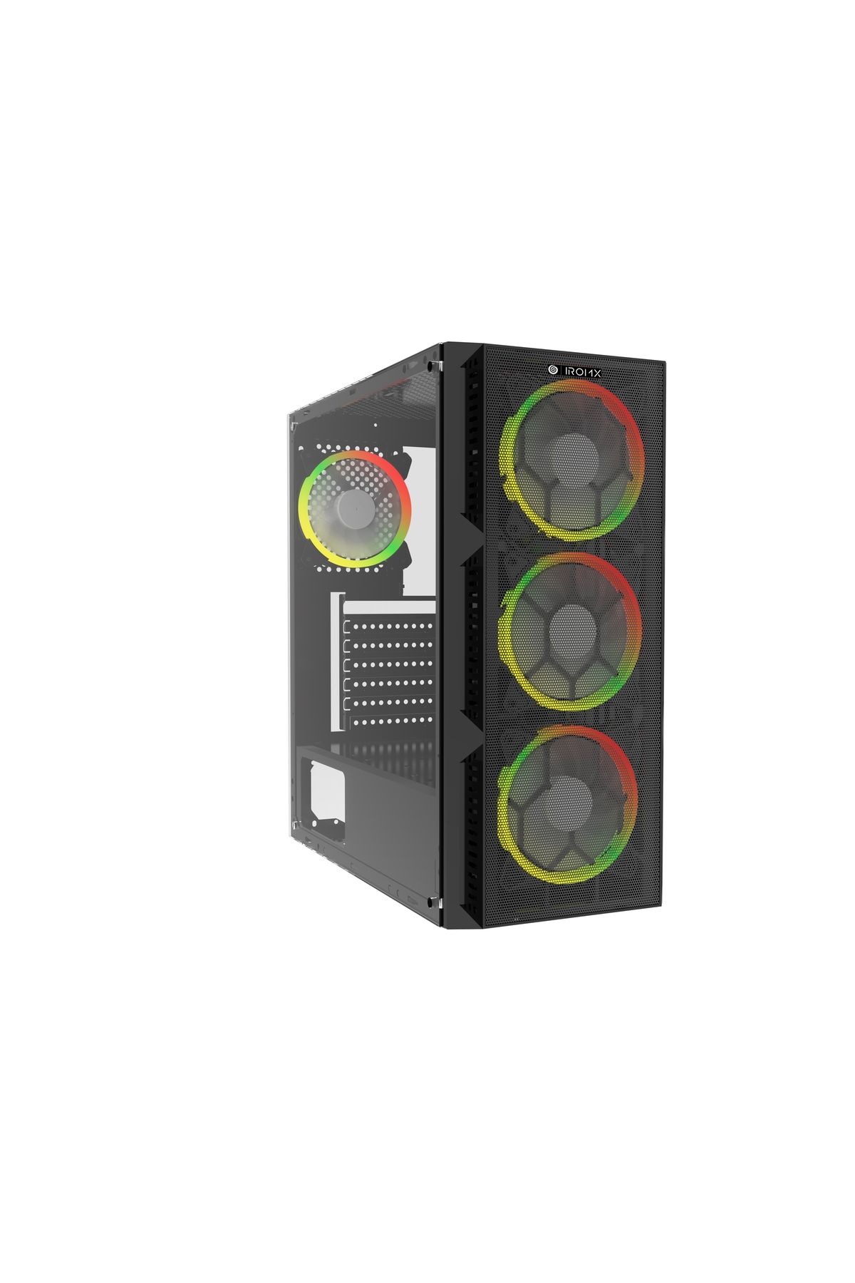 IROMX SPACE BTX-65G 650W 80+ 4x RAINBOW FIXED LED FAN ATX 2xUSB3.0 SİYAH KASA