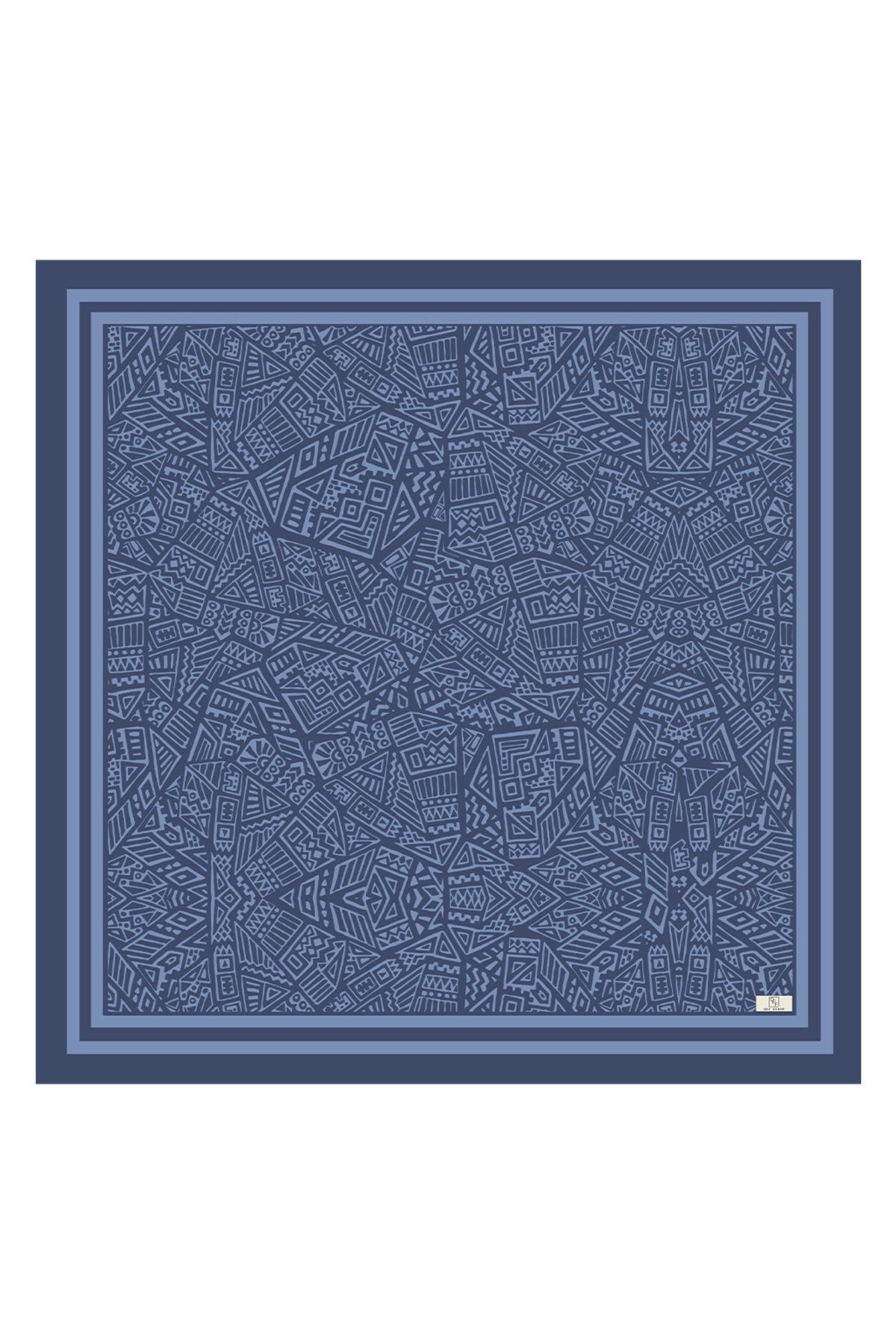 Qef-Twill Silk Scarf Tina Indigo 2