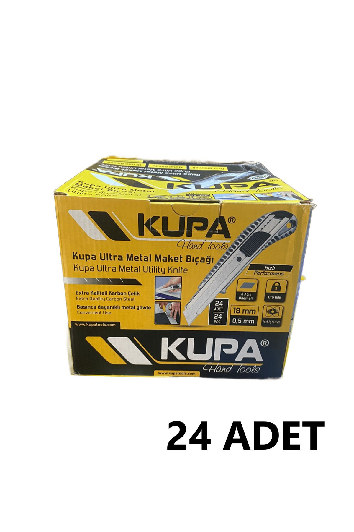 Kupa Ultra Metal Maket Bıçağı 24 Adet