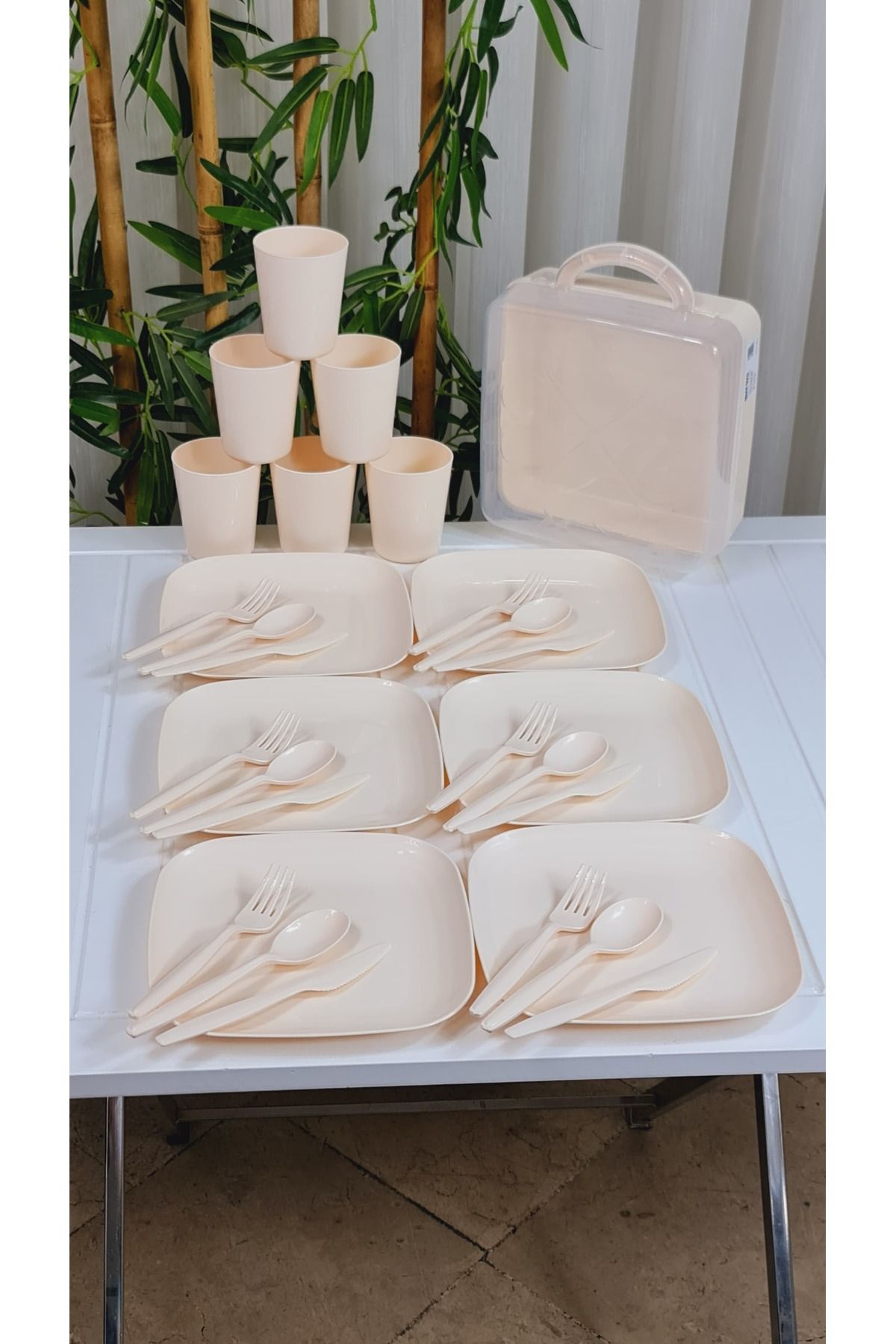 behila Piknik Seti 31 Parça 6 Kişilik Çantalı Piknik