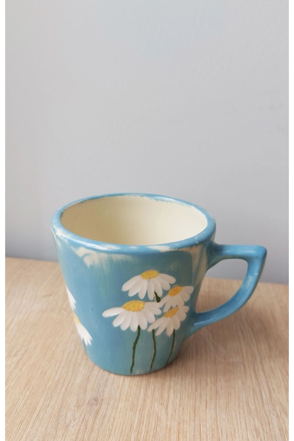 Ohlala Atelier Papatyalı Seramik El Yapımı Kupa Seramik Fincan Handmade Ceramic Mug