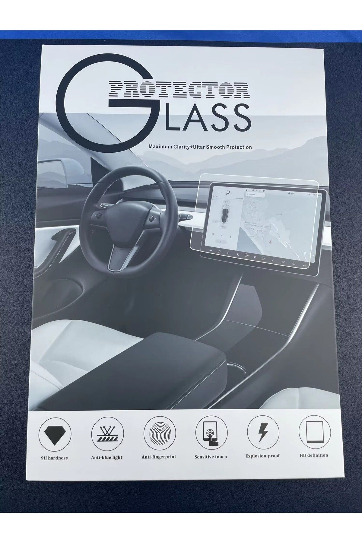 Fenrir Garage-Tesla Model Y Juniper Compatible Screen Multimedia Protector Front and Back Set 4