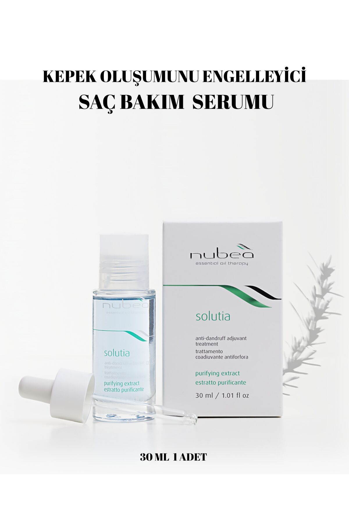 NUBEA Nubeà Solutia Kepek Önleyici, Arındırıcı Saç Bakım Serumu 30ml