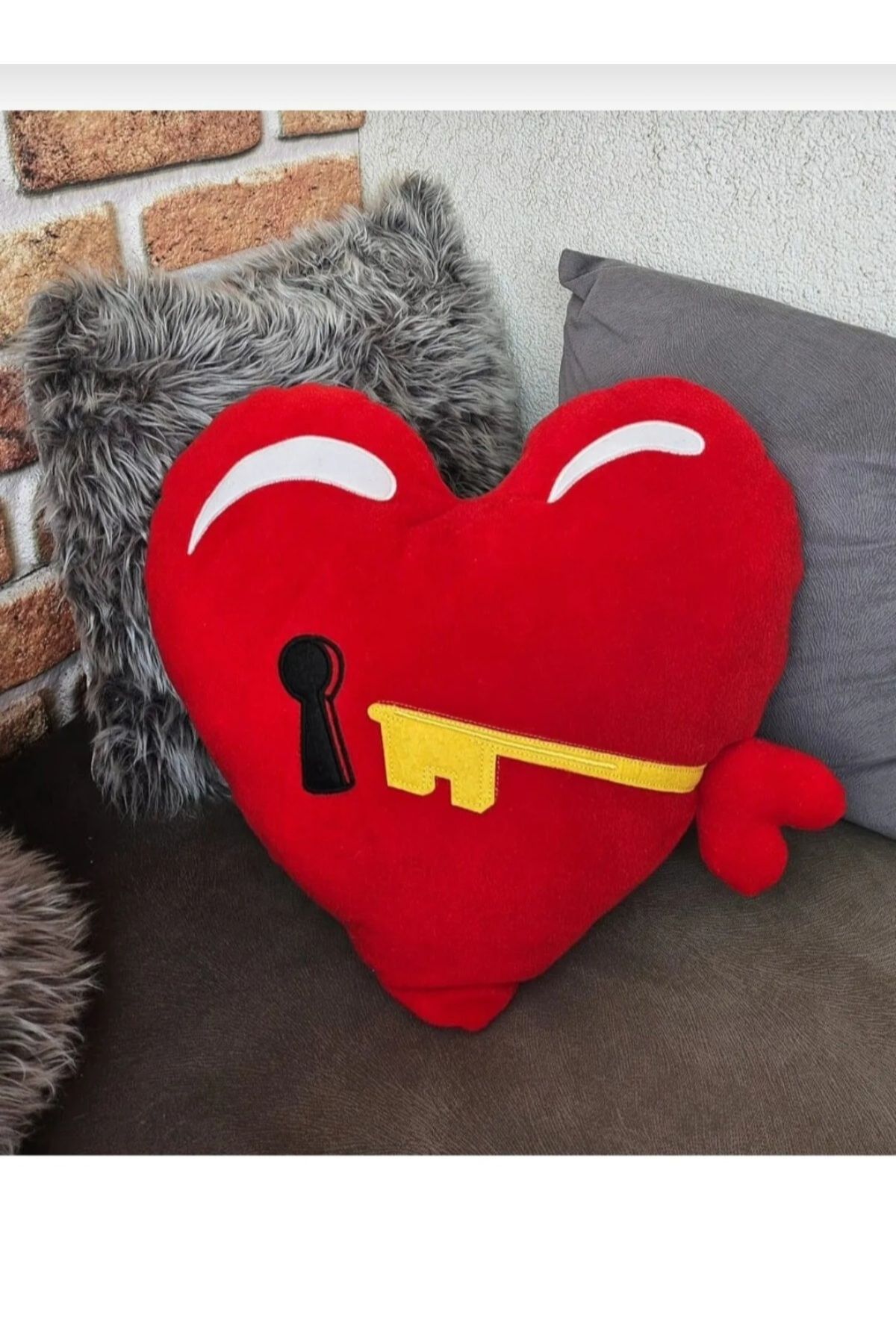 Kids 40 Cm Sevgiliye Hediye Kalp Peluş Yastık Esse