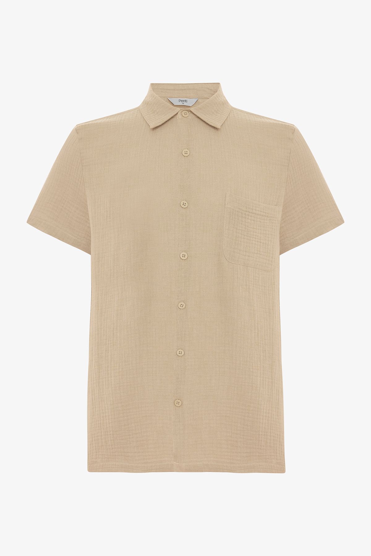 Beige Gömlekli Pijama Takımı - 2
