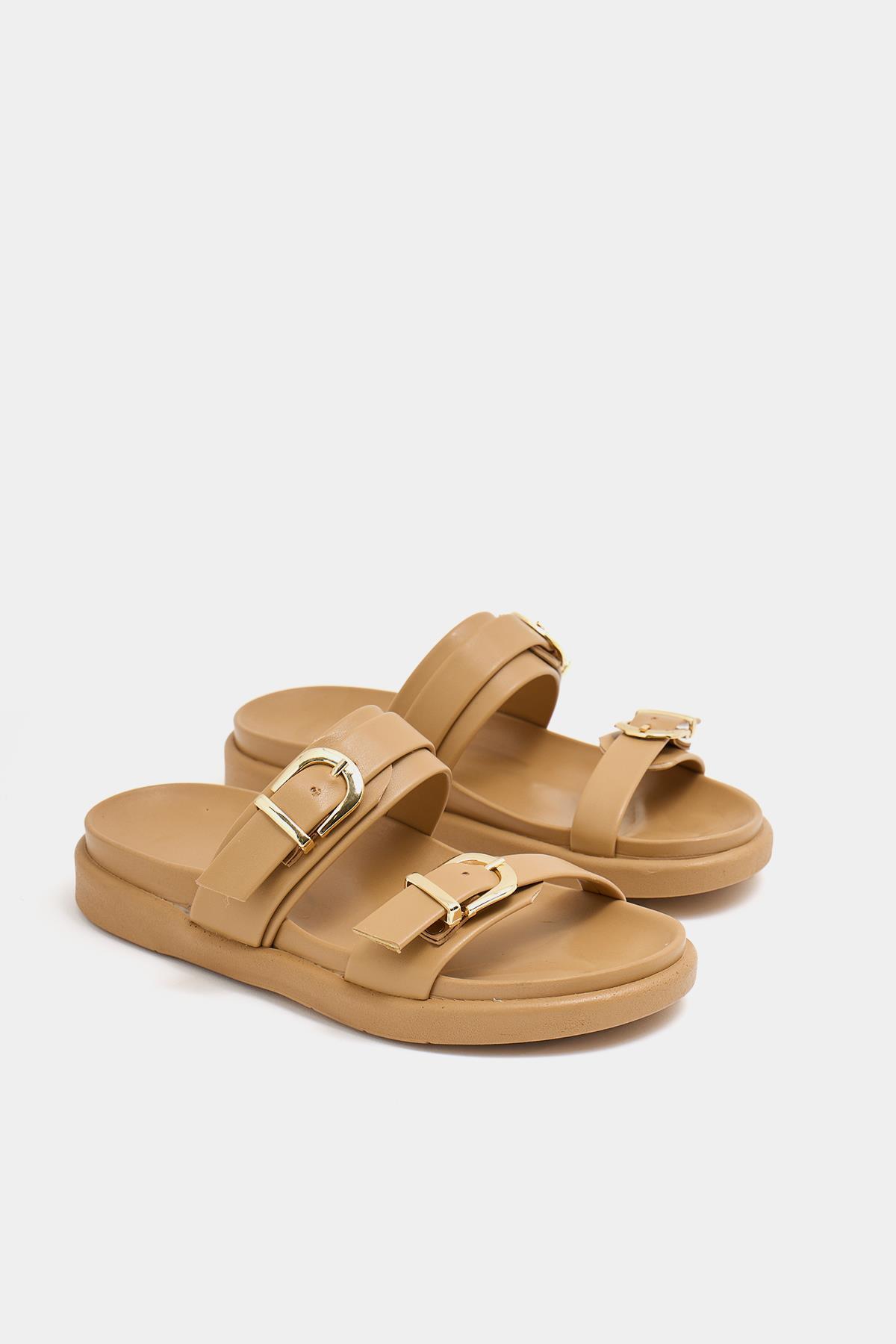 Mink Women's Double Buckle Casual Slippers – Comfortable Trendy Design