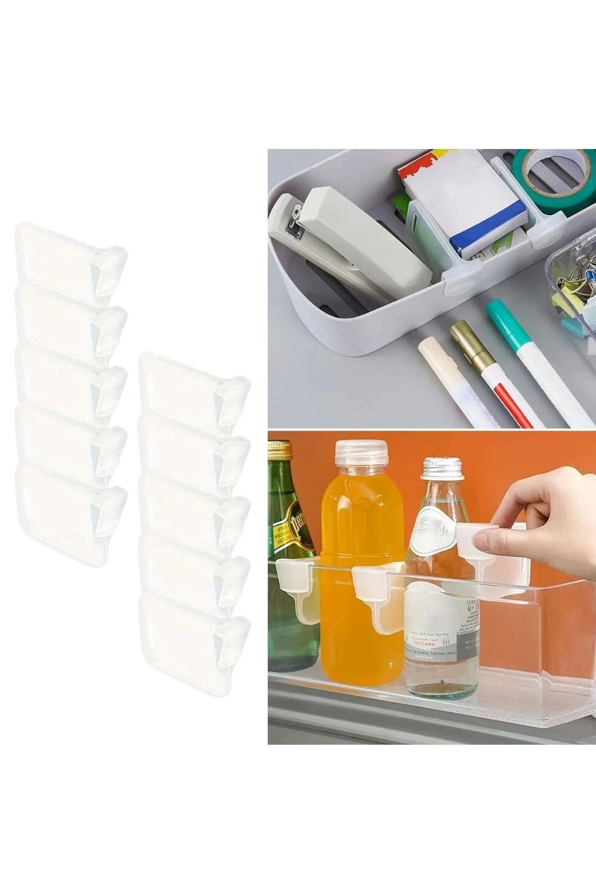 MT29 GİYİM 10'luşeffaf Buzdolabı Yan Kapı Düzenleyici Buzdolabı Dolap İçi Bölümleyici Aparatlar