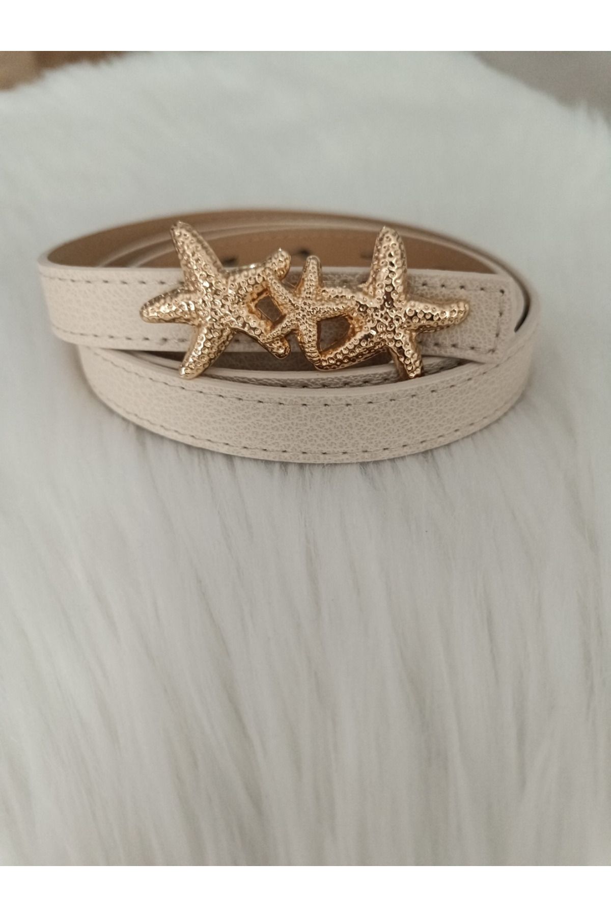 MODA Kadın Gold Detaylı İnce Kemer