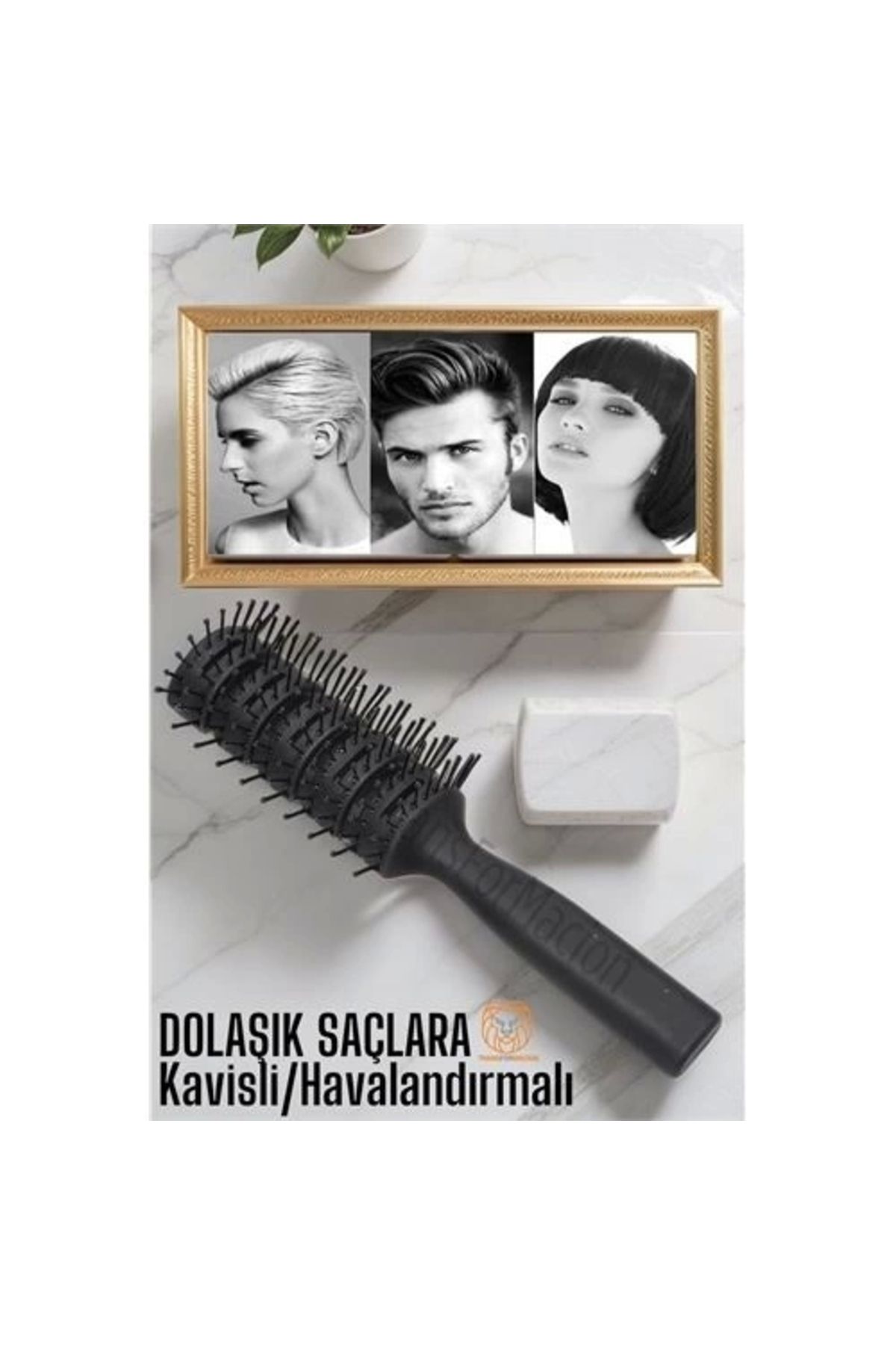 No8 Home Nano Dolaşık Saç Tarağı Kavisli Havalandırmalı