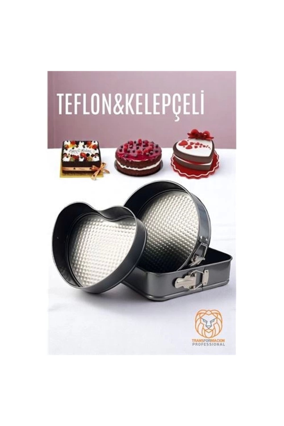 No8 Home 3 Boy Kelepçeli Kek Kalıbı 24-26-28 Cm Çoklu Kek Kalıbı Teflon