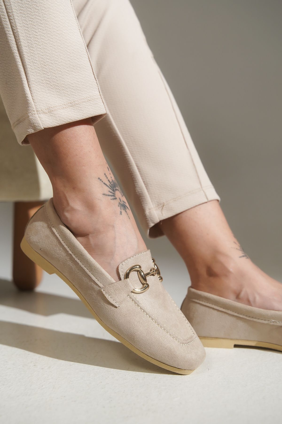 lovitto Toka Detay Süet Loafer