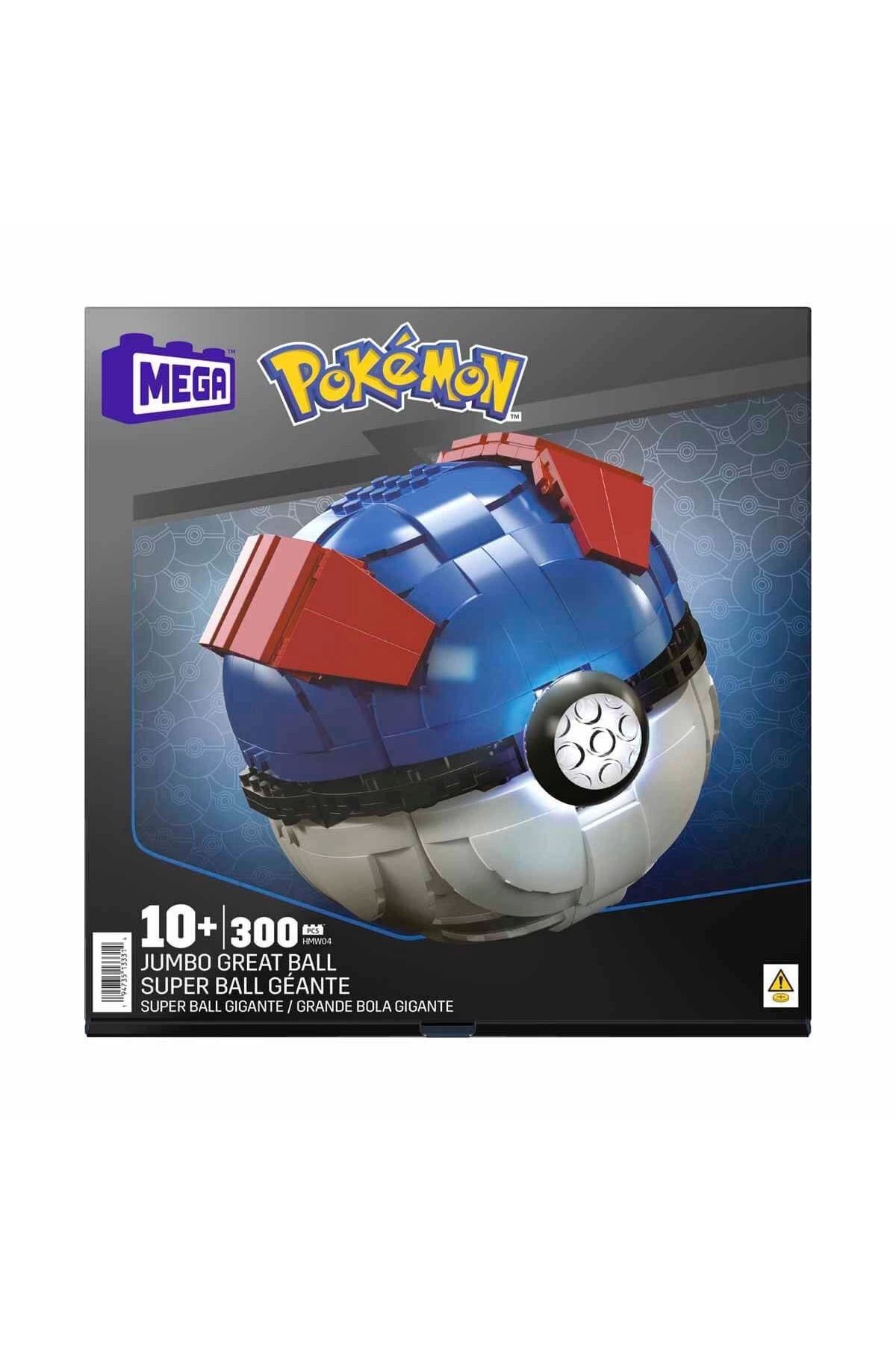 ÖYKÜ VE YİĞİT HMW04 MEGA Pokémon™ Jumbo Pokeball 299 parça +10 yaş