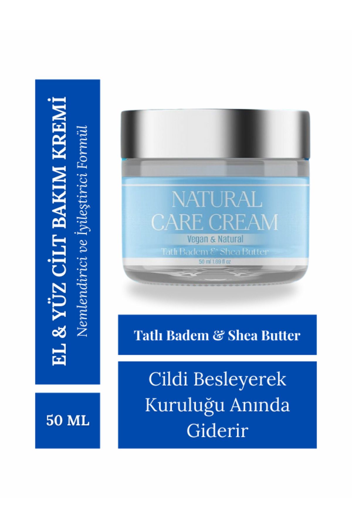MUMERYA Natural Care Cream | Doğal Nemlendirici El ve Yüz Bakım Kremi