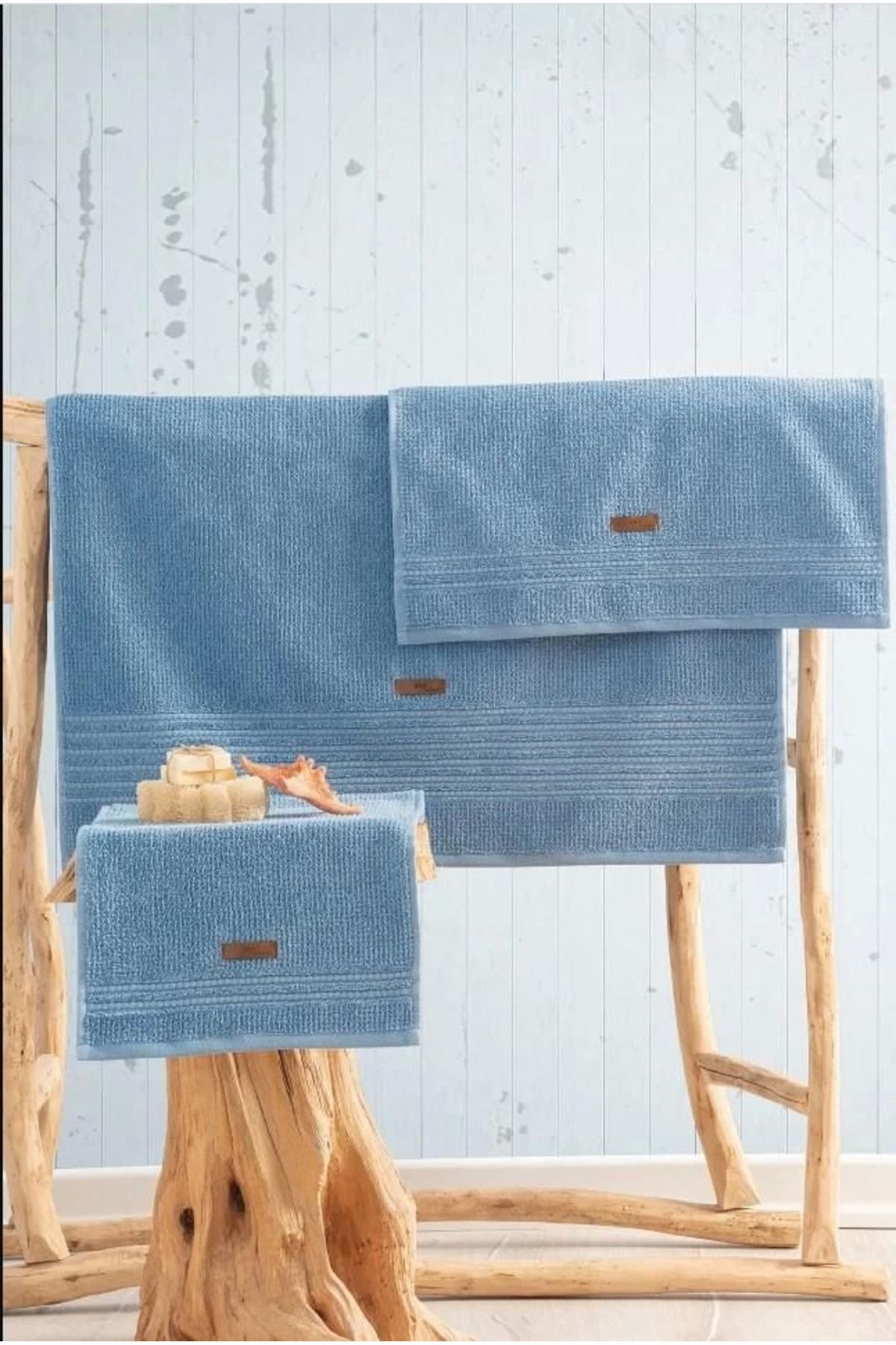 MT29 GİYİM Cotton Box Welness Sky Mavi Havlu Seti
