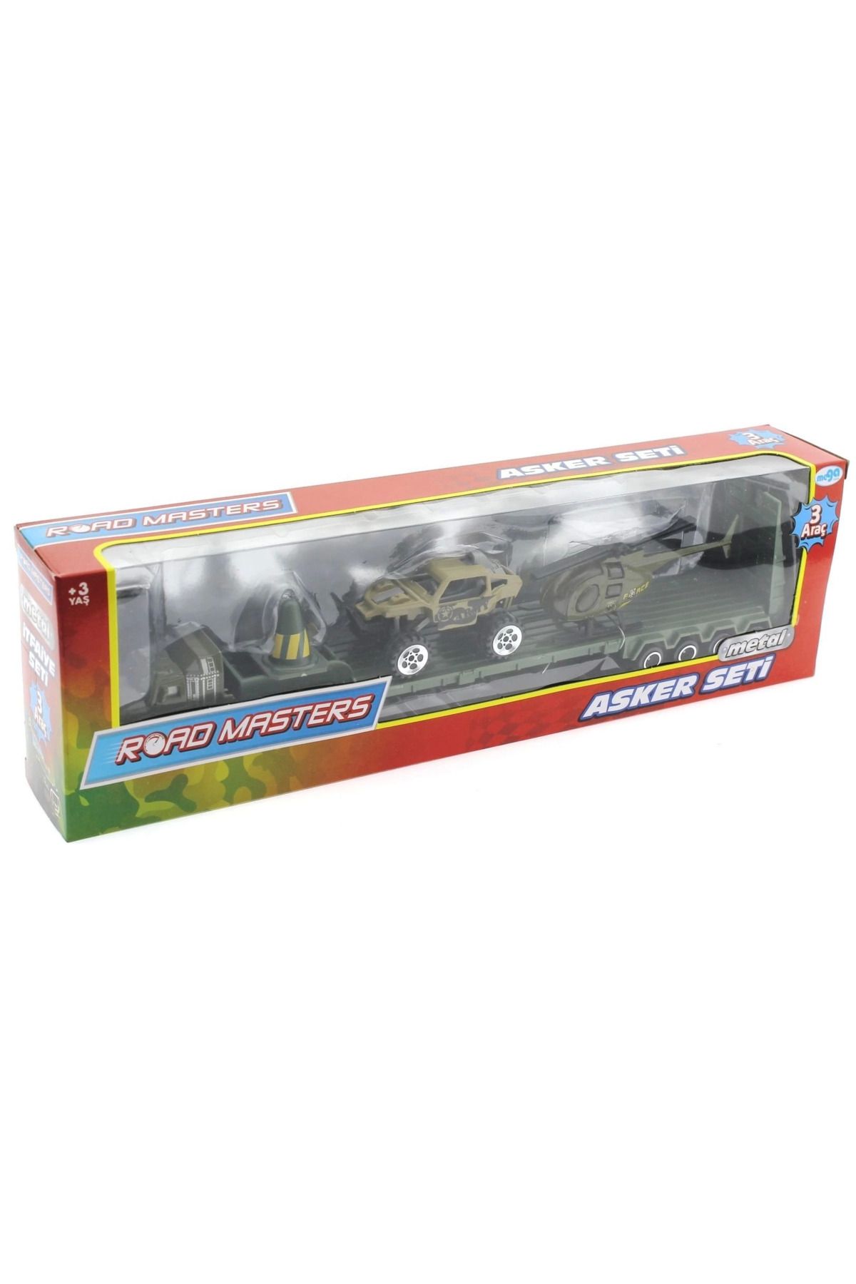 MELFSHOP Tır Arazi Aracı ve Helikopterli Metal Askeri Araç Seti