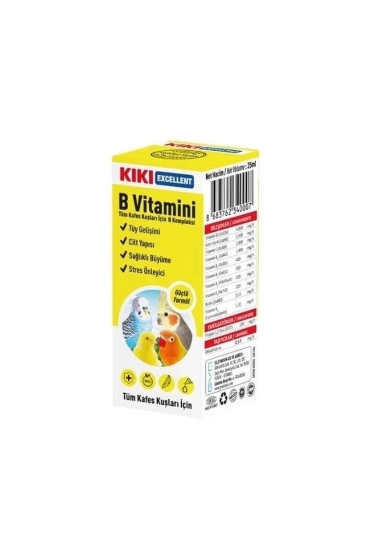 STOREMAX Kiki Excellent Kuşlar için B Vitamini Sıvı Damla 25 Ml
