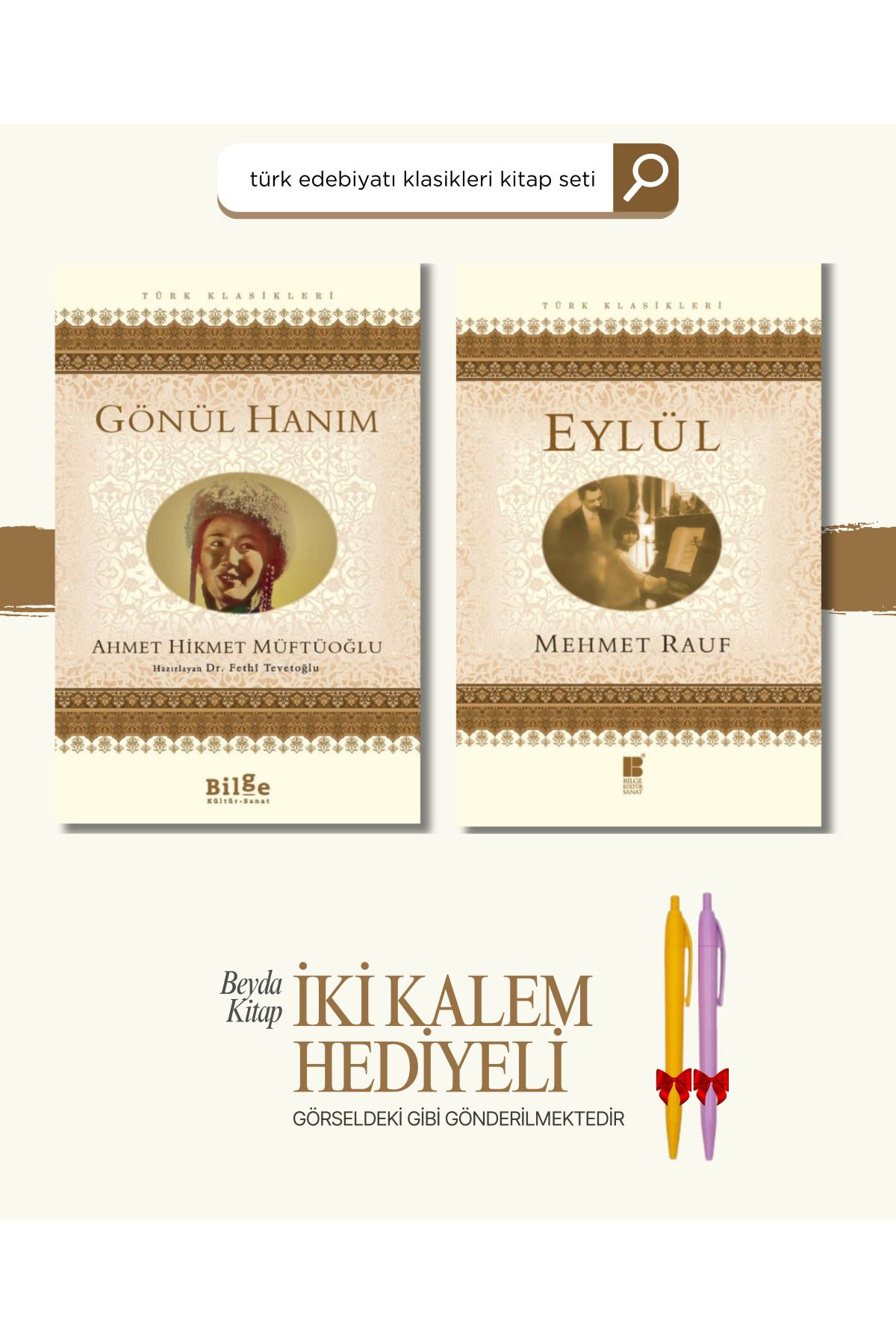 Bilge Kültür Sanat Gönül Hanım - Eylül - Türk Klasikleri - Kitap Seti - Kalem Hediyeli - BLGKLS24