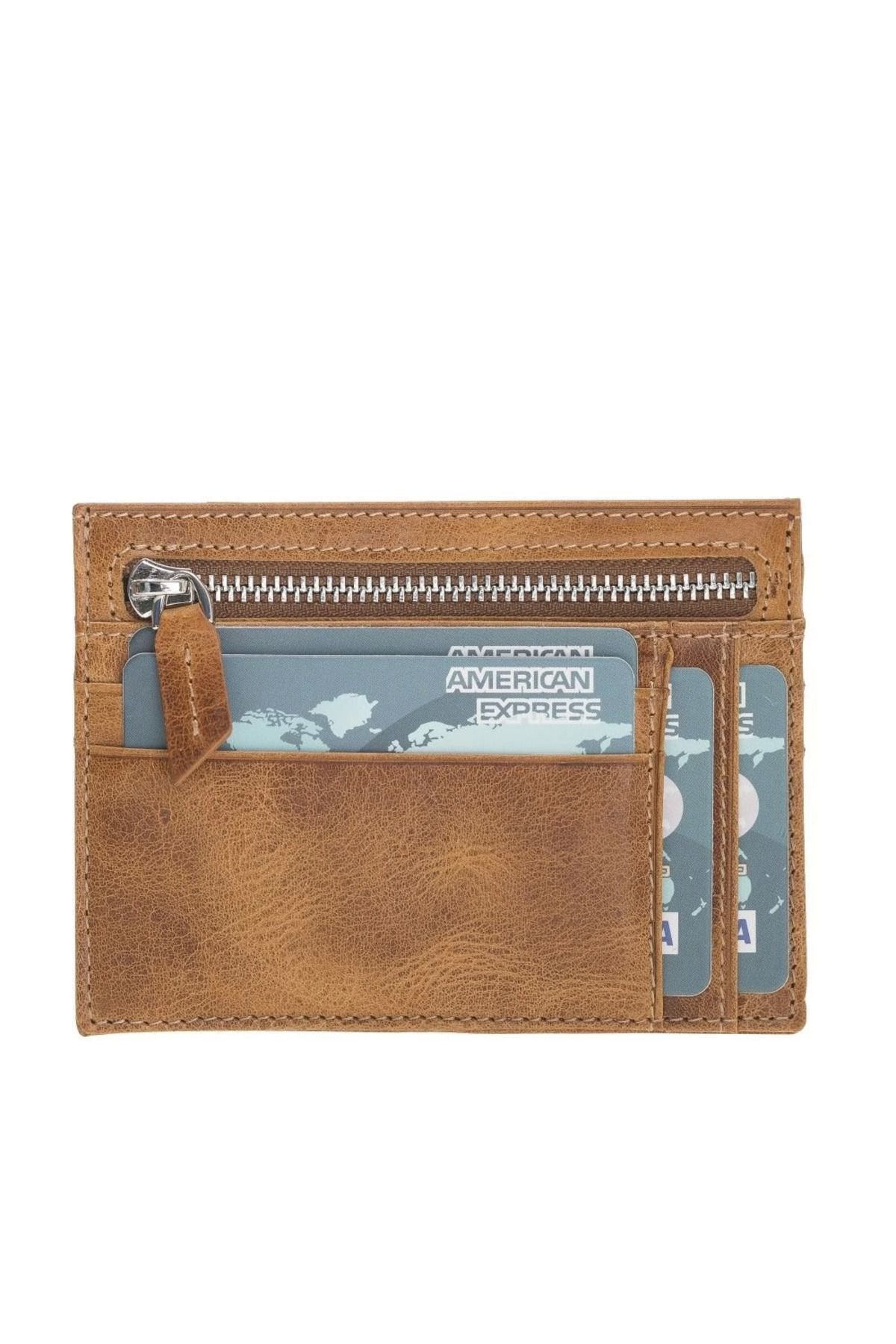 MELFSHOP Zip Deri Fermuarlı Kartlık ZPCH V18 Taba