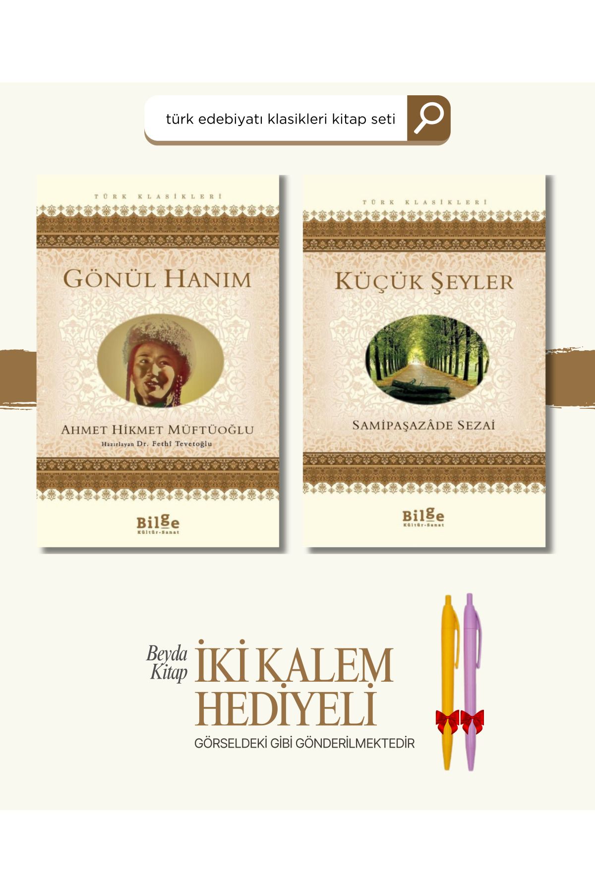 Bilge Kültür Sanat Gönül Hanım - Küçük Şeyler - Türk Klasikleri - Kitap Seti - Kalem Hediyeli - BLGKLS24