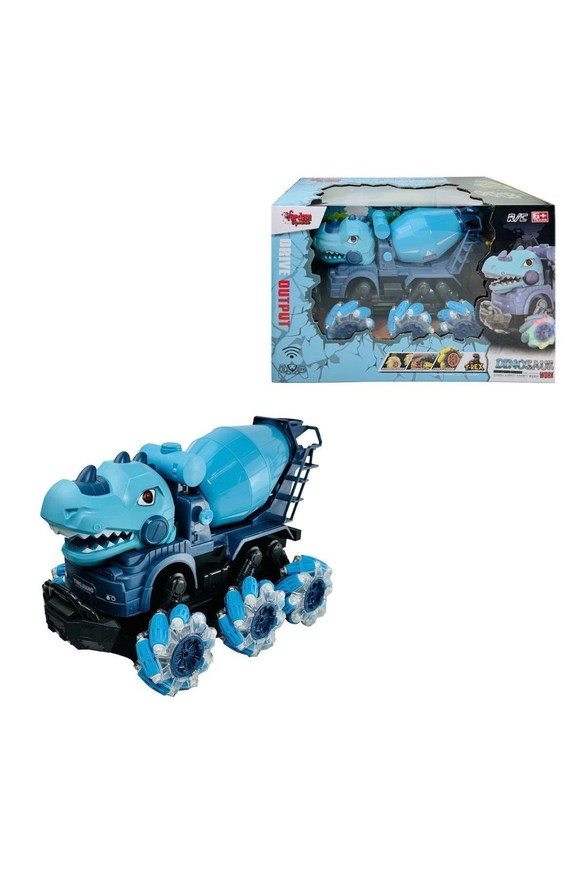 MELFSHOP YJ-078-3 1:14 Uzaktan Kumandalı Full Fonksiyon 2.4G Dinozor Beton Mikseri