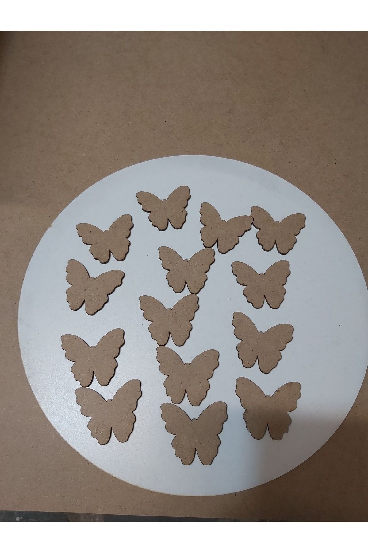 Sözen Home Design Kelebek Obje 25 Adet Boyanabilir 5 X 5 Cm Kapı Duvar Süsü Figür