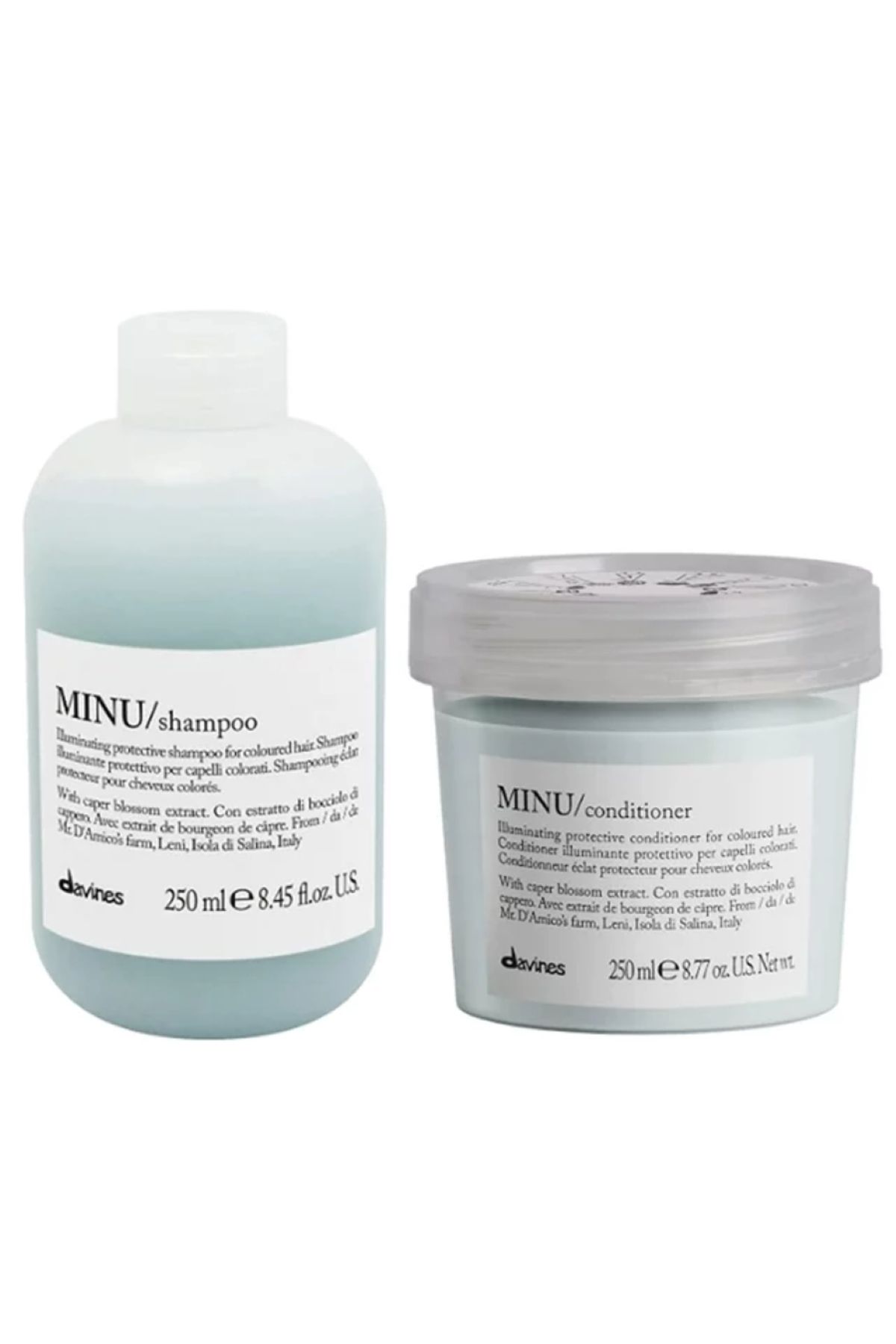 Davines NAT.Minu saç bakım şampuanı Boyalı Saçlar İçin Şampuan 250 ml Saç Kremi 250 ml TRUSTYSEV105