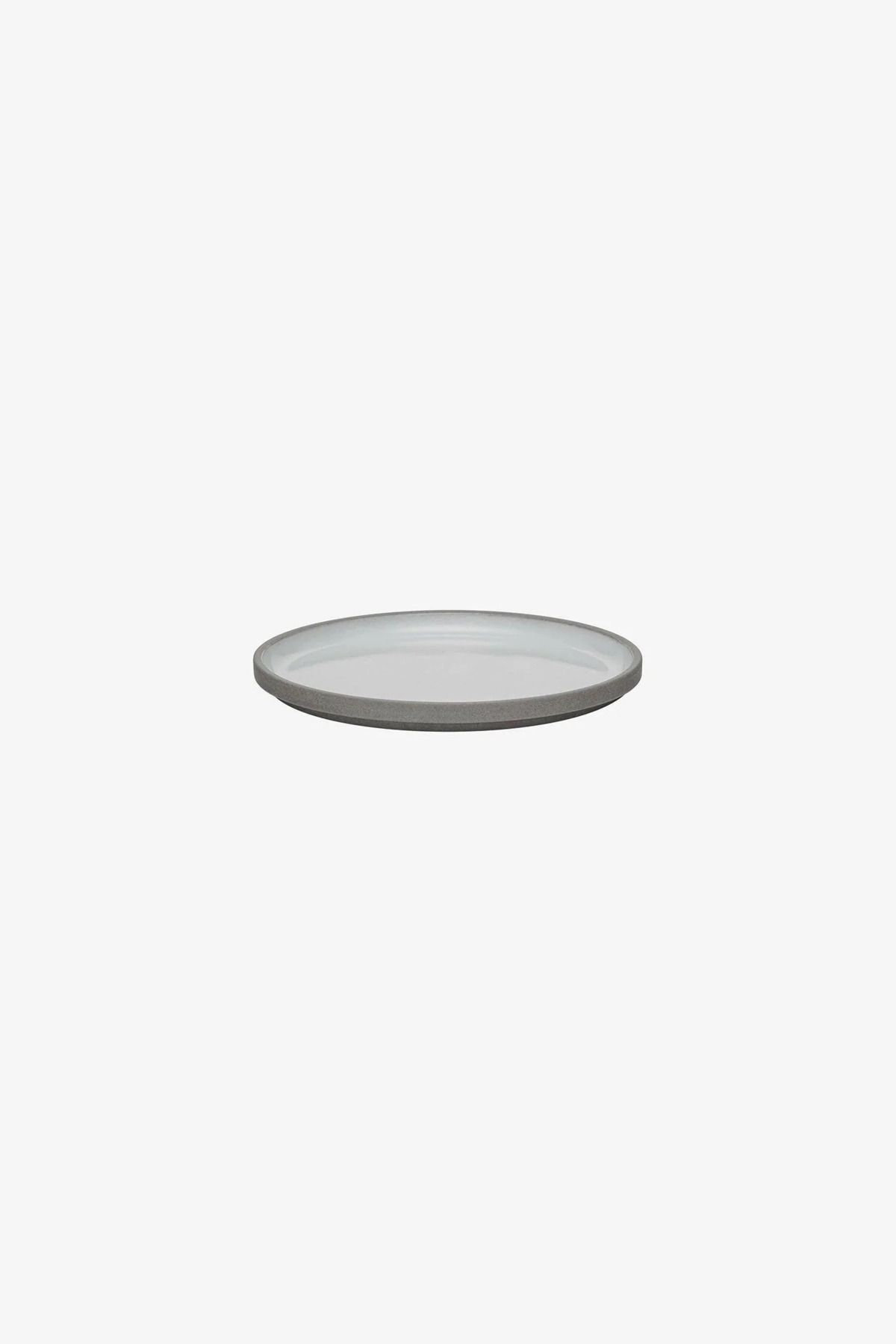HASAMI PORCELAIN 145 mm Gri Tabak Kapak Japon Seramik Modüler Servis Tabağı