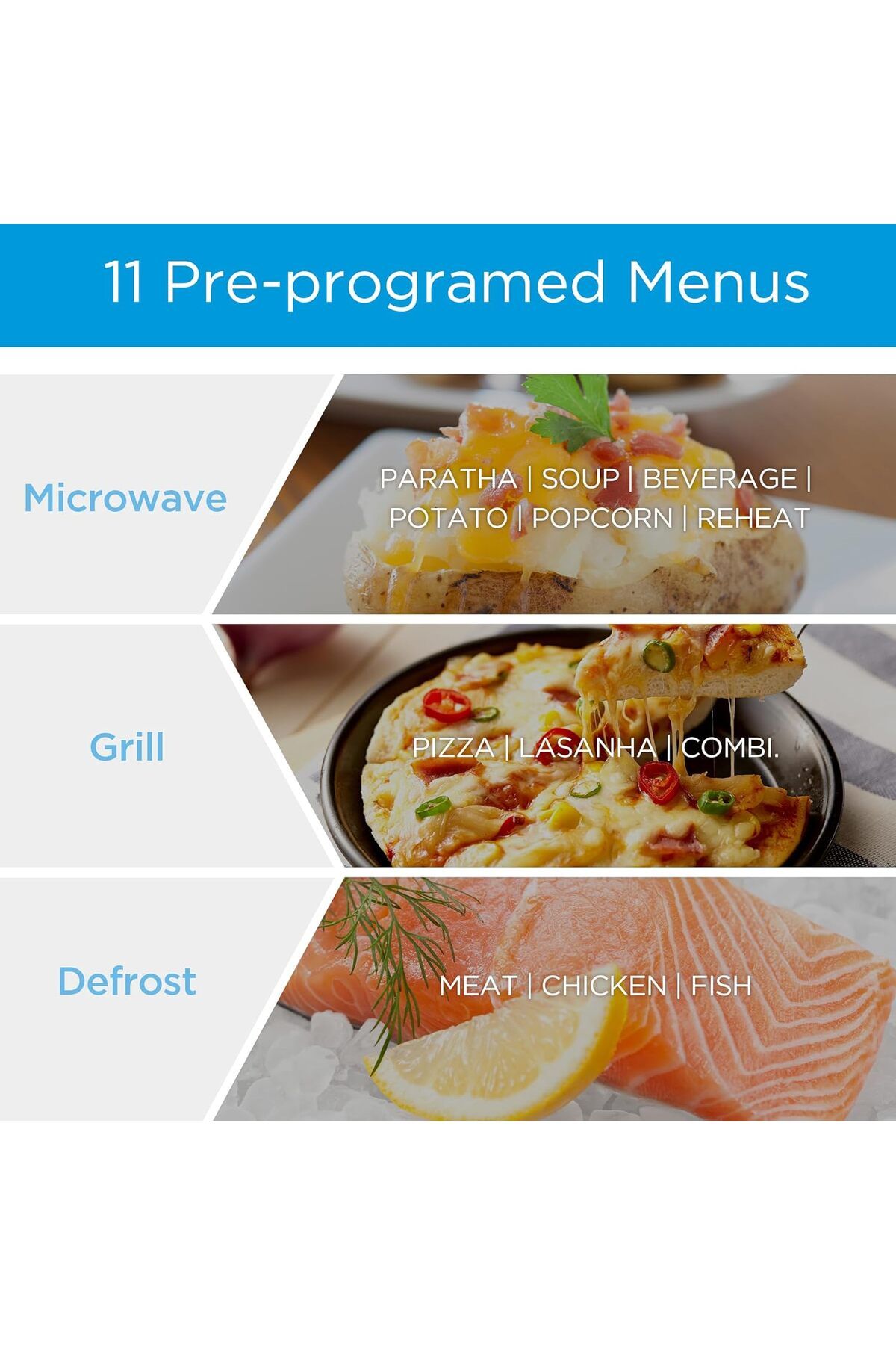 Midea-29L 2-in-1 Microwave Oven with Grill, Digital Touch Control, Child-Safety-Lock, 11 Pre-program 5