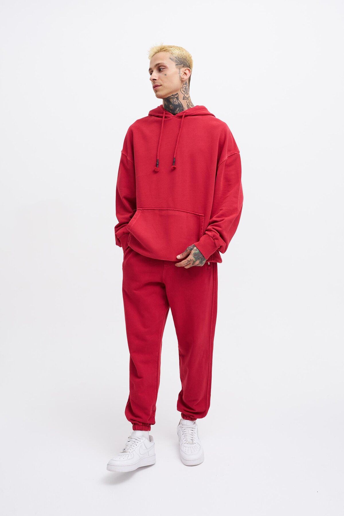Machinist-Men's Washable Basic Jogger Red Sweatpants 5