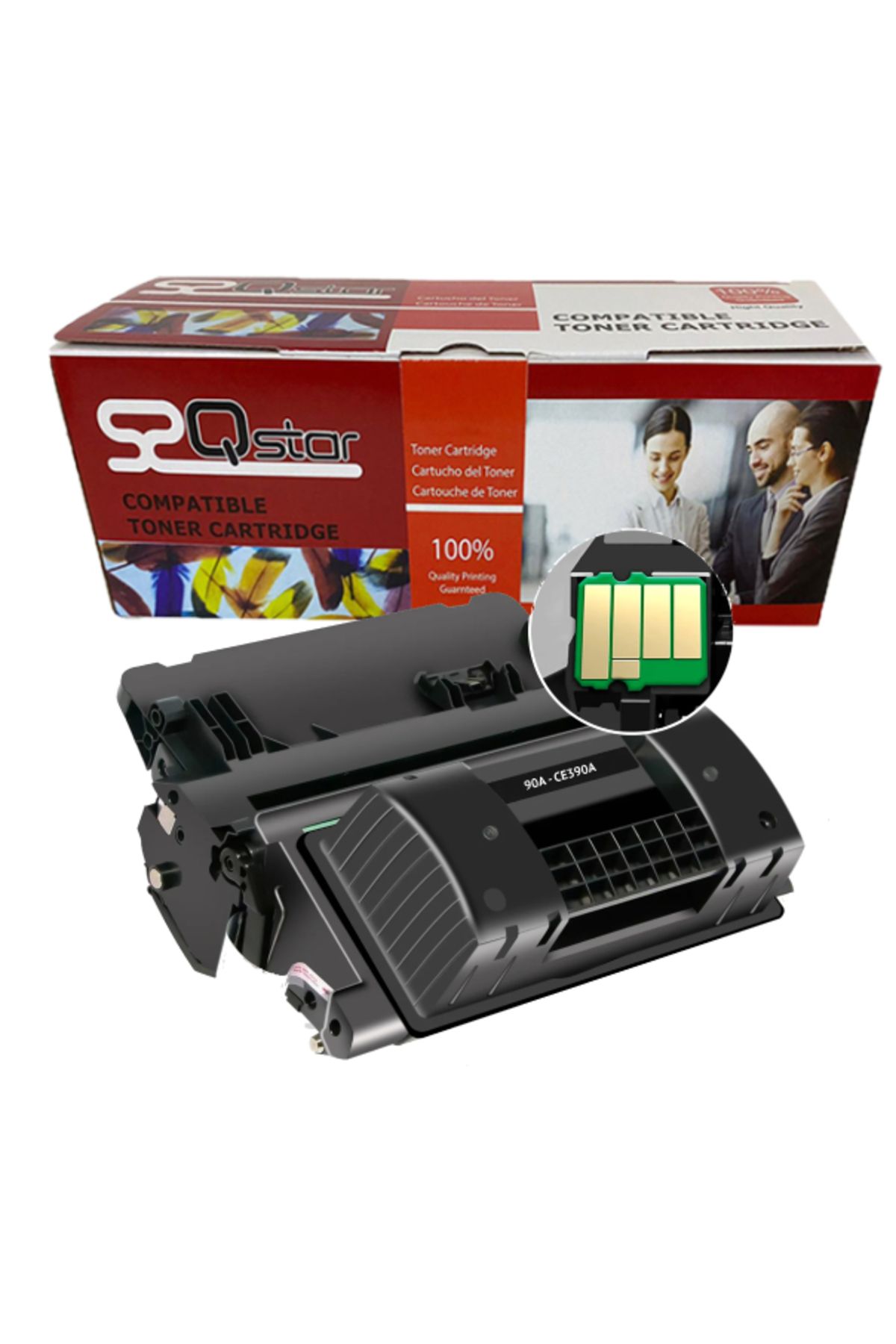 Qstar HP 90A CE390A MUADİL TONER 10000 SAYFA M601 M602 M603 M4555