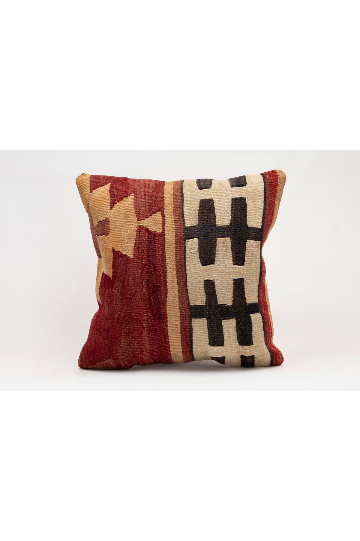 Kilim Whole Sale El Yapımı Kilim'den Yapılmış Vintage Kırlent Kılıfı, Yün, 40x40 Cm
