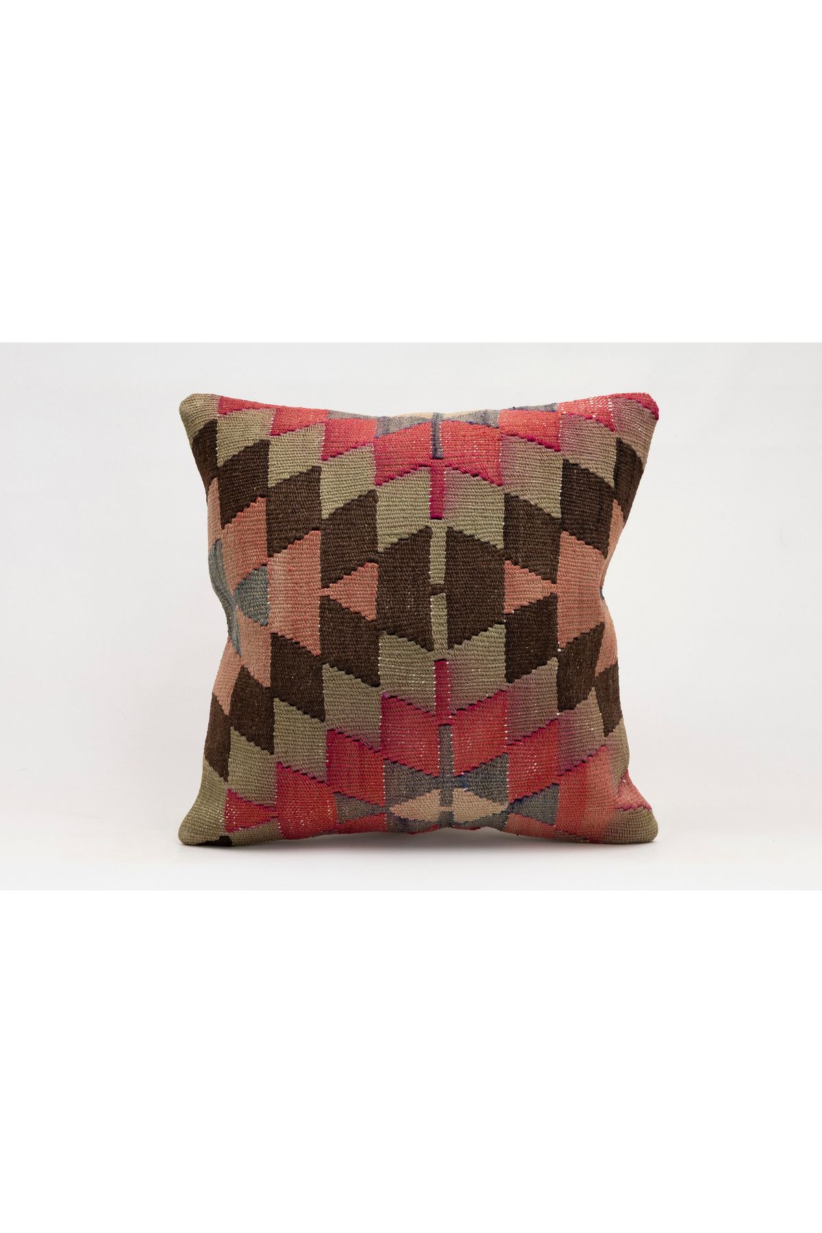 Kilim Whole Sale El Yapımı Kilim'den Yapılmış Vintage Kırlent Kılıfı, Yün, 40x40 Cm
