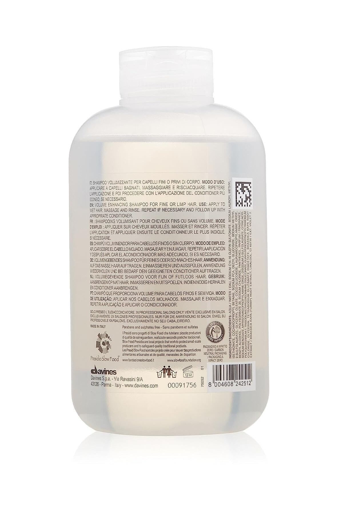 Davines NAT.Volu VitaminRichB16, E Hair Volumizing Antiox saç bakım şampuanı 225 TRUSTYSEV160
