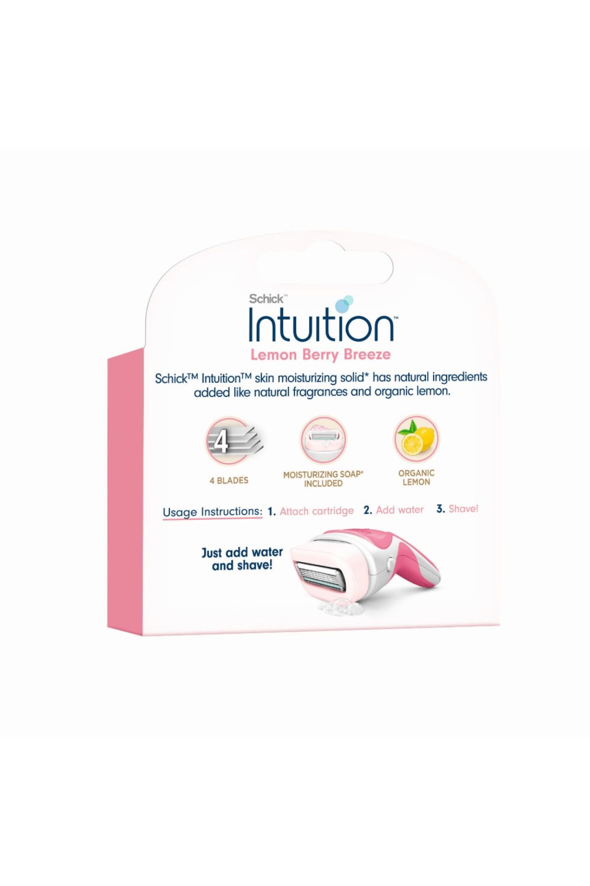 INTUITION-Schick Intuition Lemon & Raspberry Razor Blades - 3 Blades 2