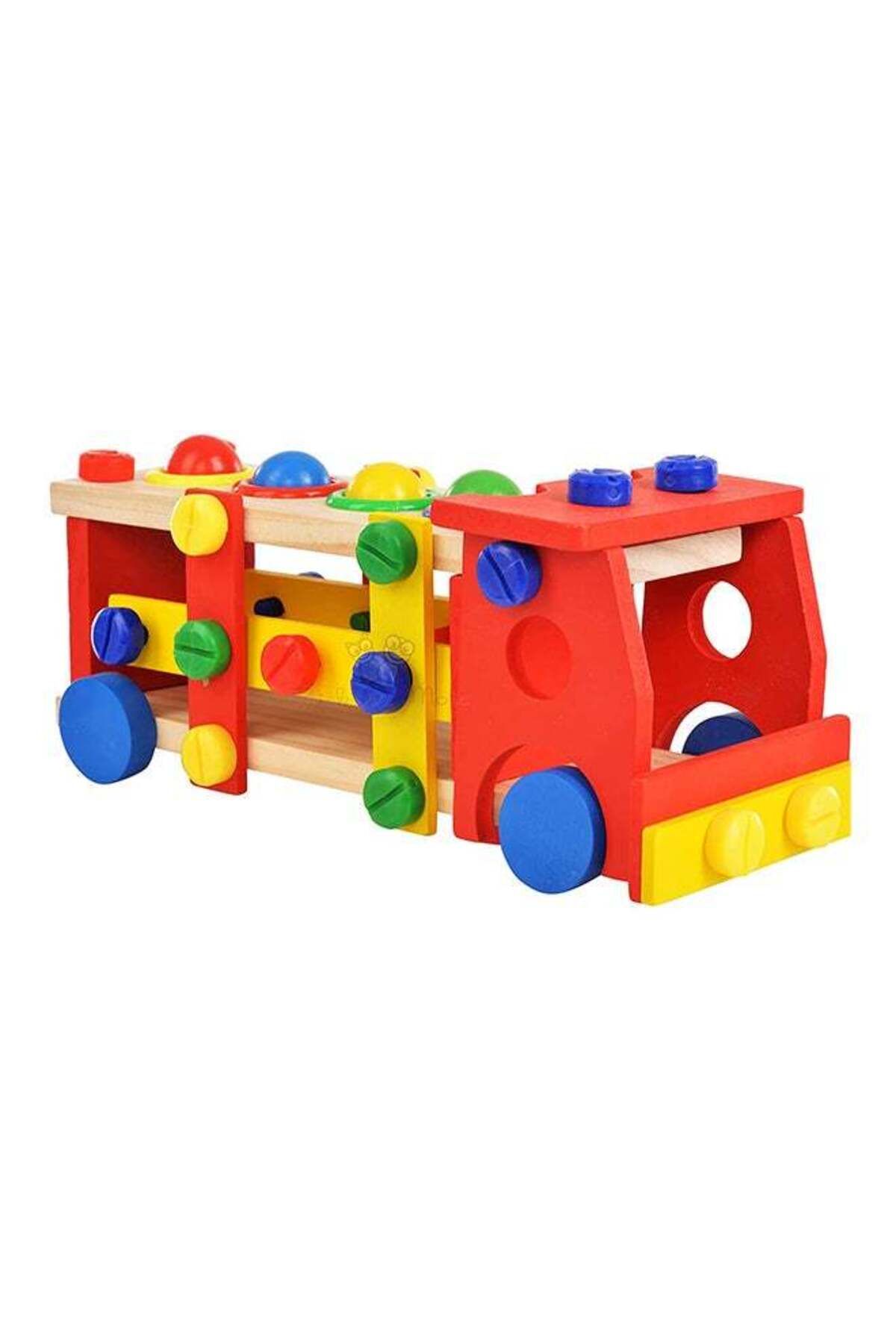 BabyCara-2 In 1 Diy Screw Car Vehicle Hammer Ball Reassembly Multi Function Building Block Play Set Toy 2