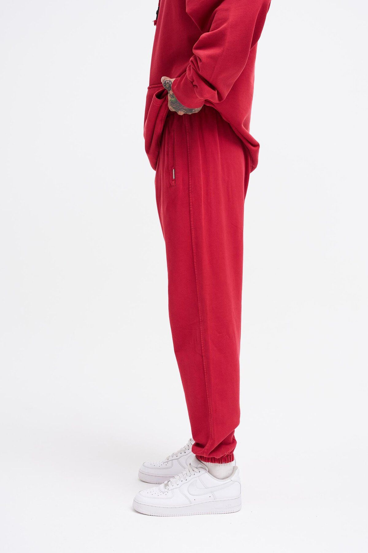 Machinist-Men's Washable Basic Jogger Red Sweatpants 3