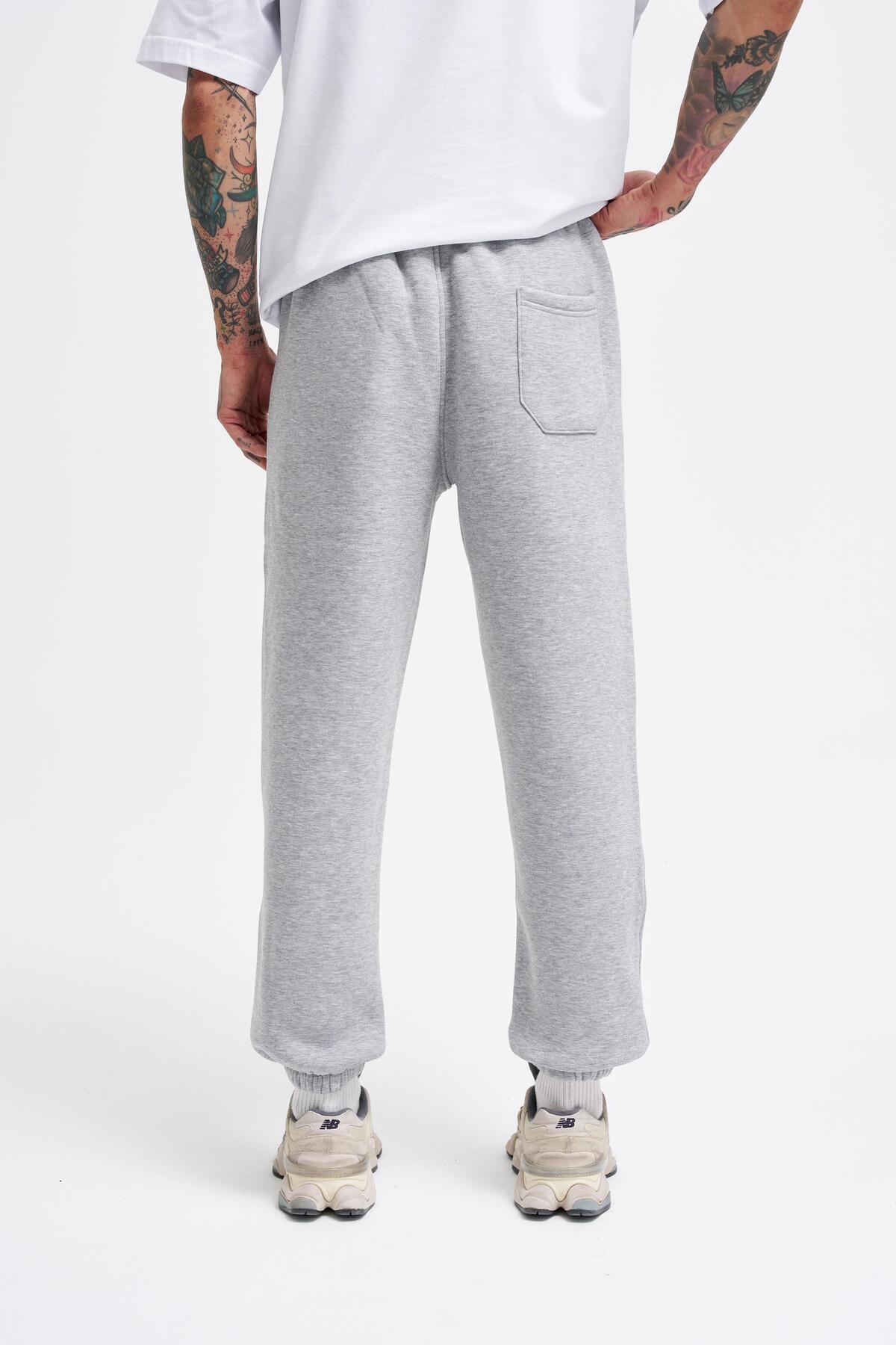 Machinist-Men's Relaxed Jogger Basic Sweatpants GRAY MELANGE 4