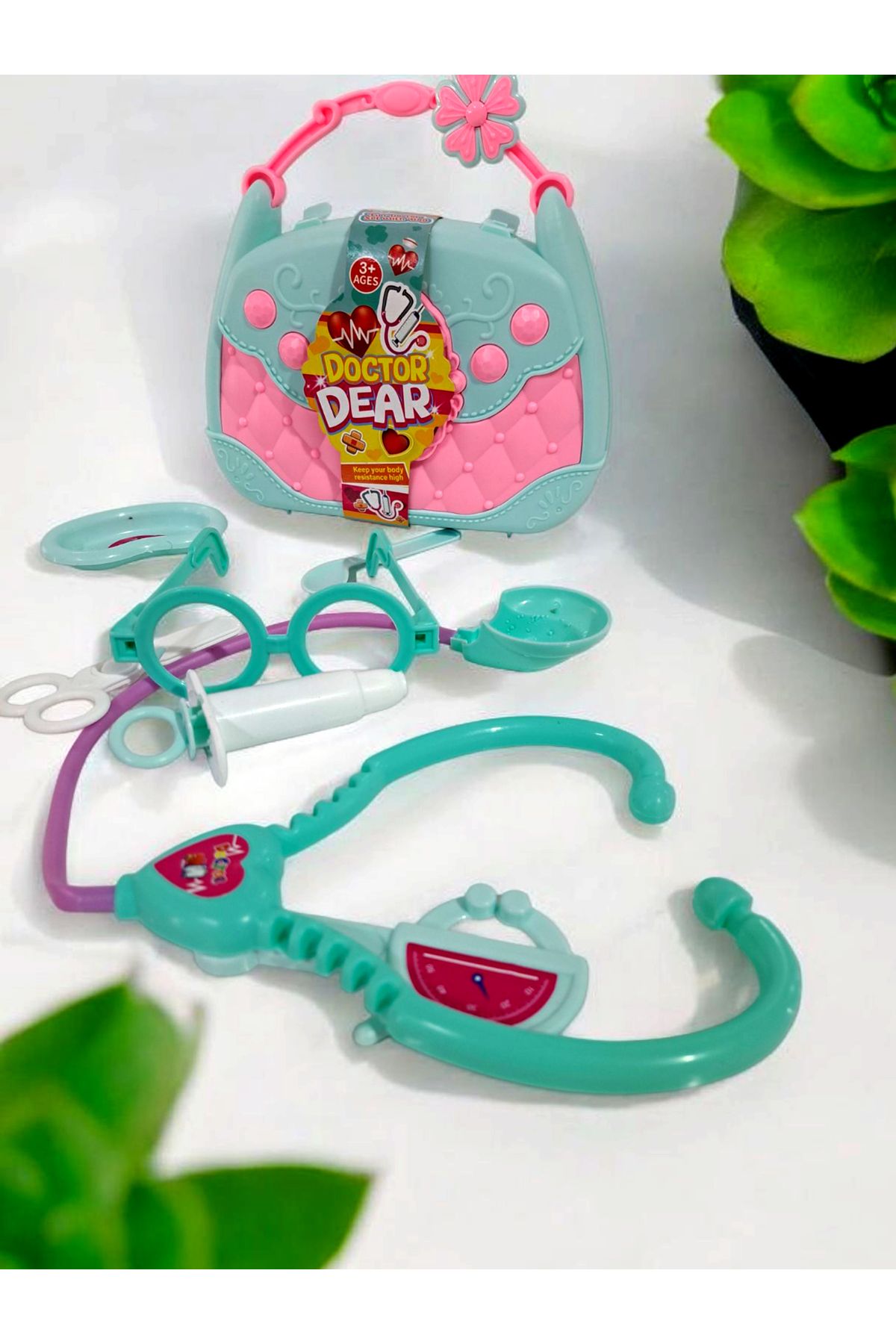 ALYTOYS Oyuncak Kurmalı Zıplayan Yürüyen Maymun 10x7,5cm Ürün TURKUAZ PEMBE ÇANTA