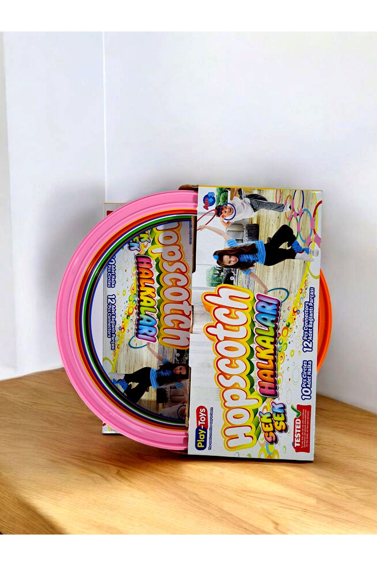 ALYTOYS Oyuncak Halkalar Seksek çevirme halka geçirme oyunları oynayabilirsiniz 27cm Renkli 10ad