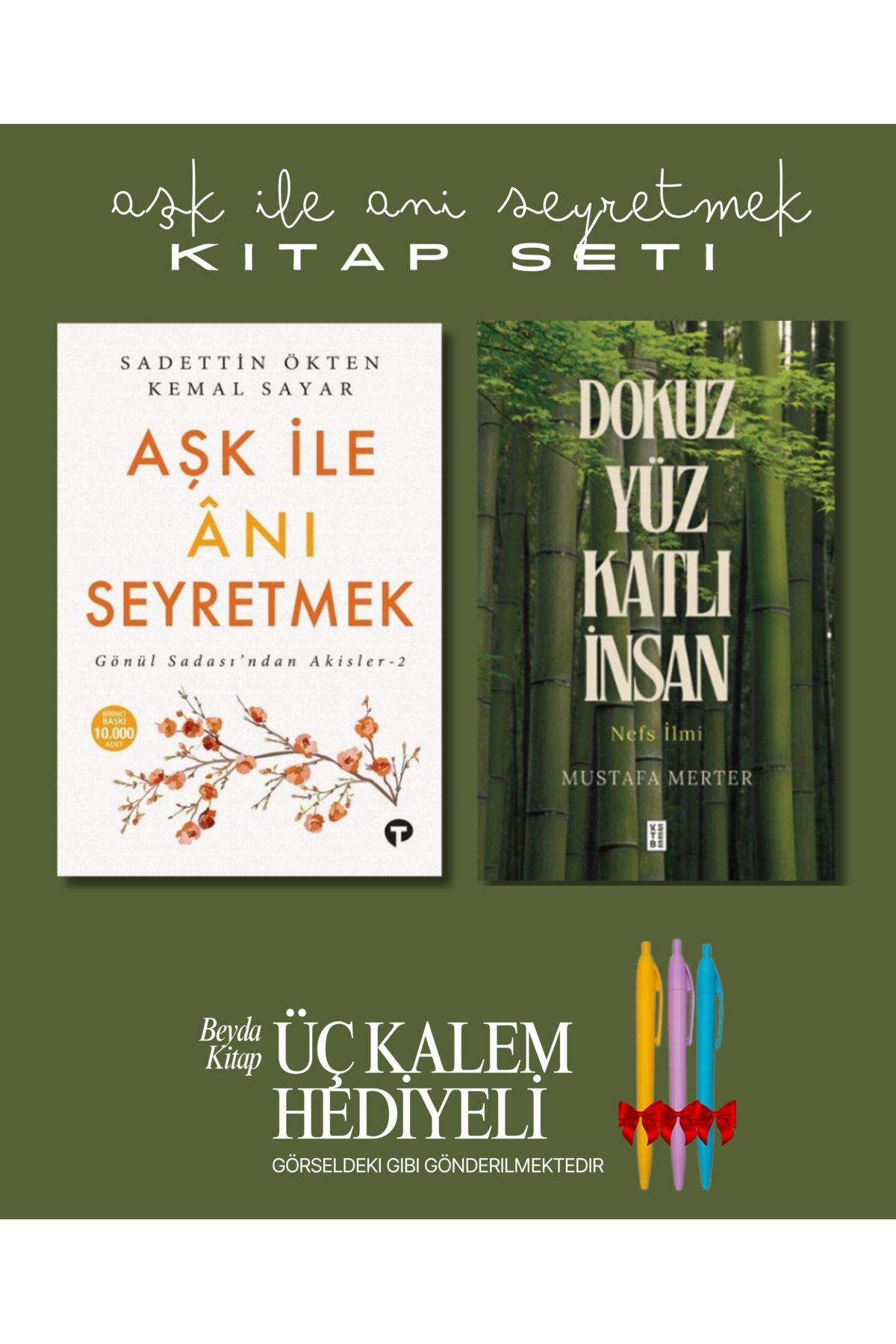 Turkuvaz Kitap Aşk İle Anı Seyretmek - Dokuz Yüz Katlı İnsan (2 Kitap) - Kalem Hediyeli - Kemal Sayar
