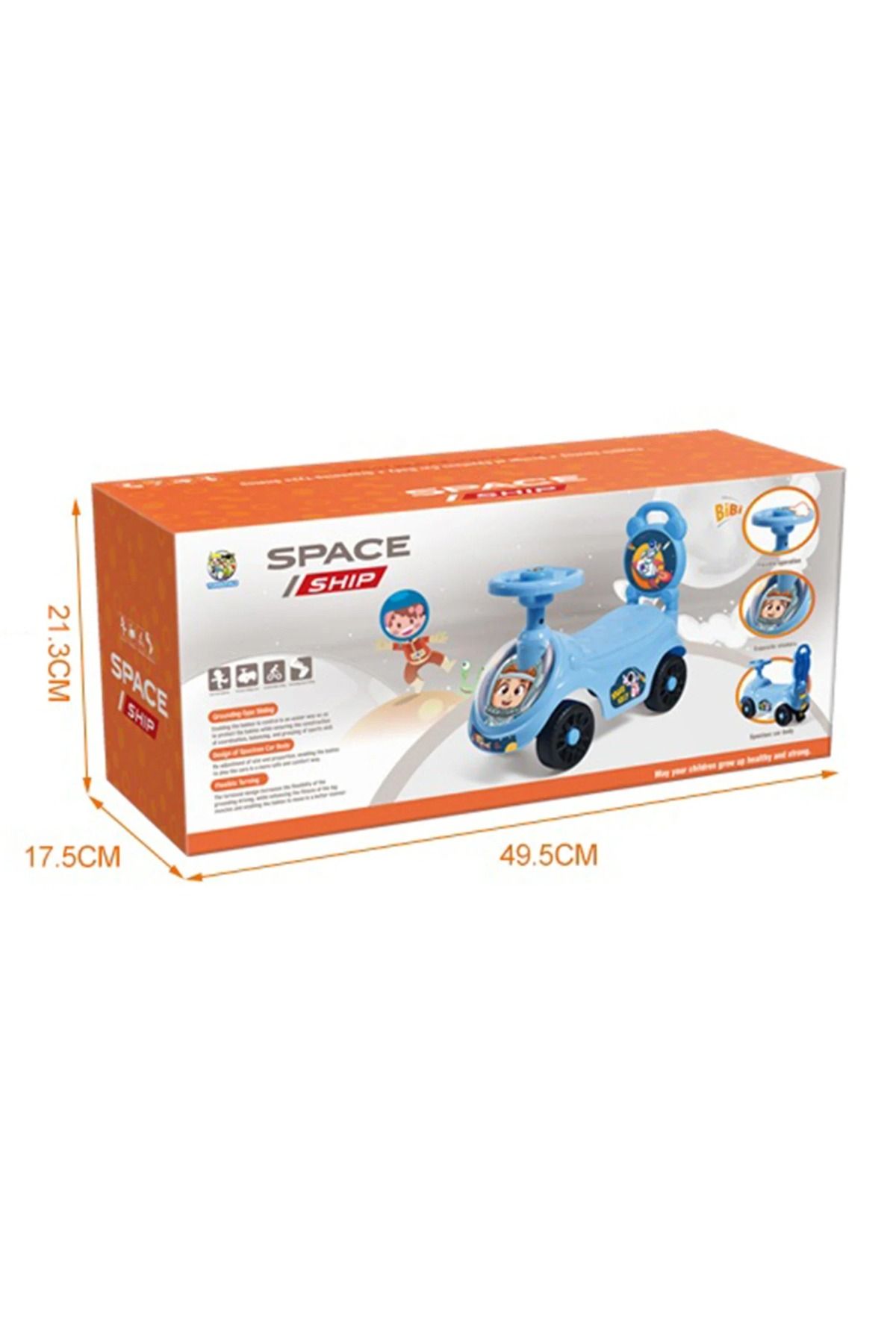 Rally-Ride on Car for Girls And Boys Steering Wheel with Music Cartoon Animal Toys Vehicle for Kids Slide 3