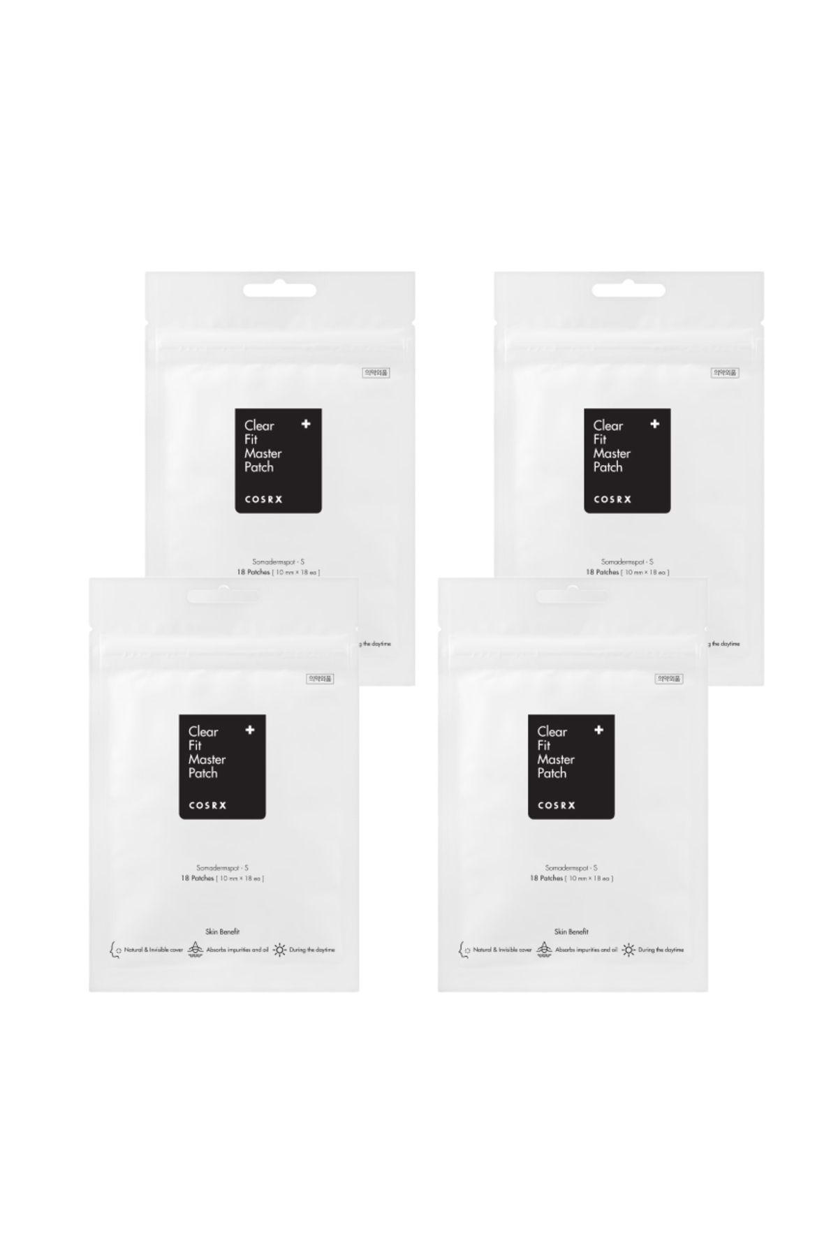 Cosrx-Set of 4 COSRX Clear Fit Master Patch pimple patches, 72 pcs 1