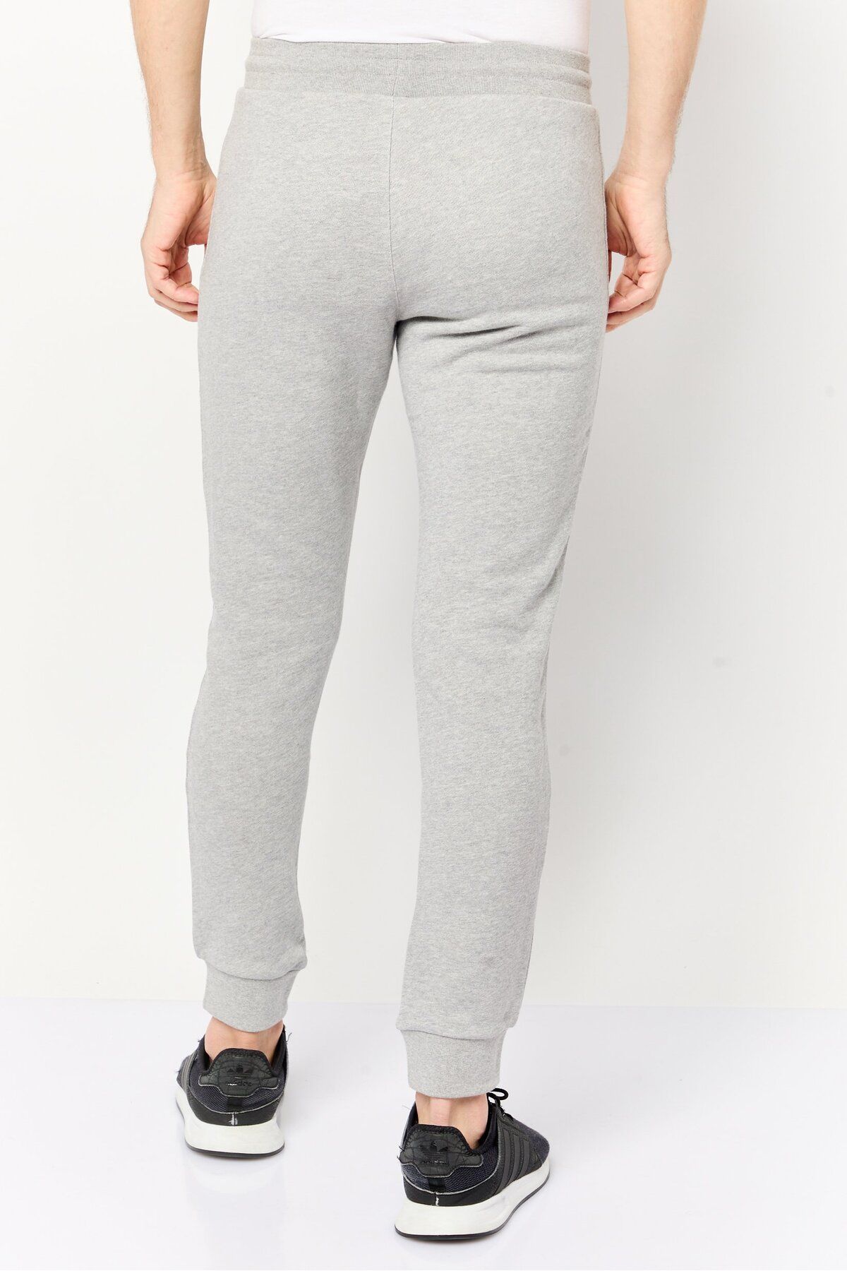 adidas-Men Slim Fit Embroidered Logo Training Sweatpants, Grey 4