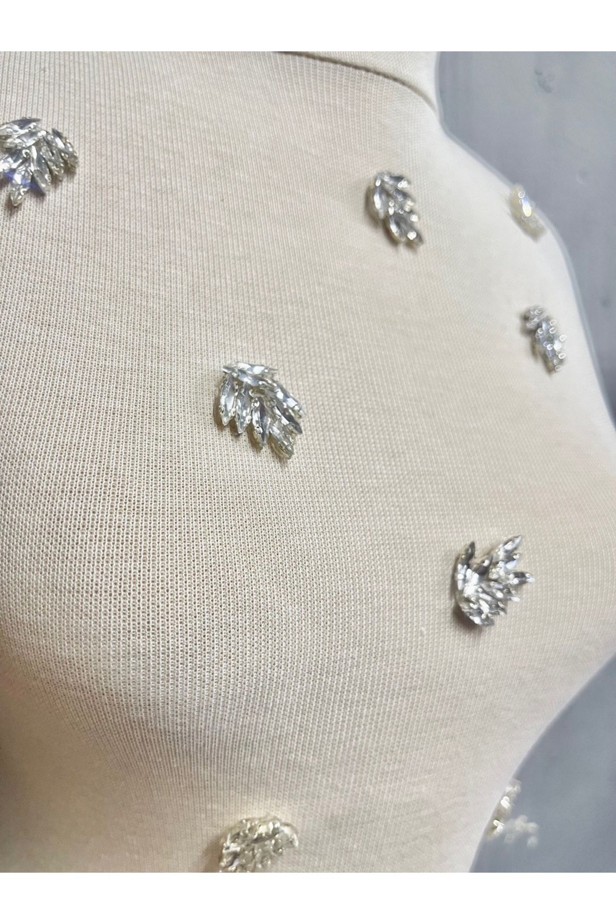 WeddingShopStone Ütüyle Yapışan Taşlı Motif broş Kristal Gümüş Aksesusar taşlı 1 adet
