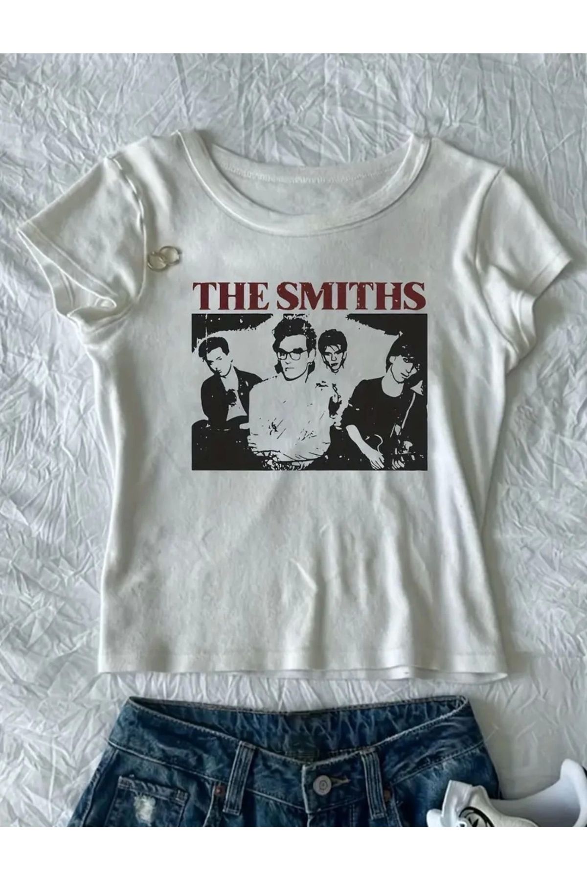 1blood THE SMITHS BEYAZ CROP