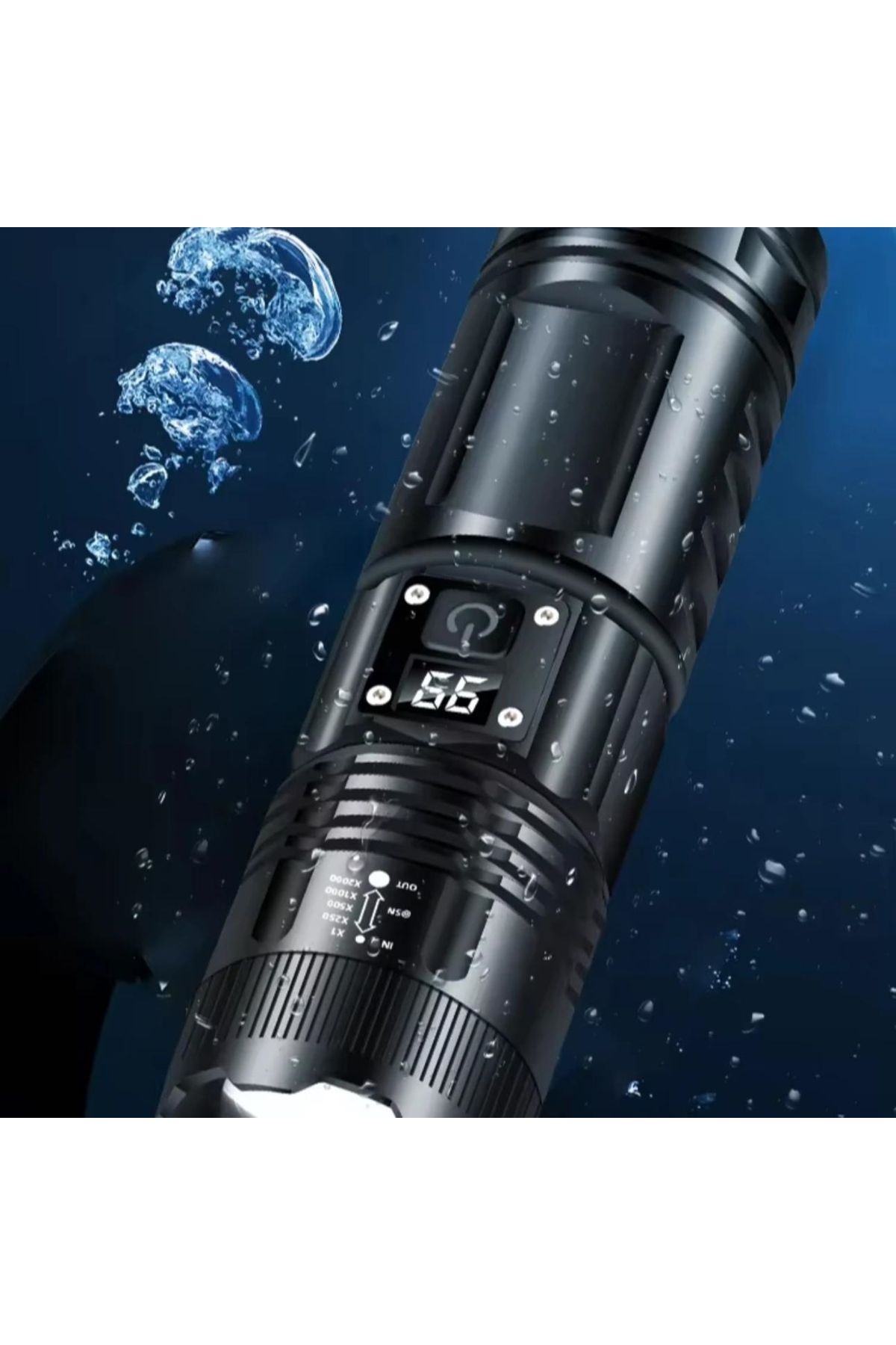 OEM-Lanterna reincarcabila USB, YT-883, display led indicator baterie, slider zoom, 1200 Lumin 4
