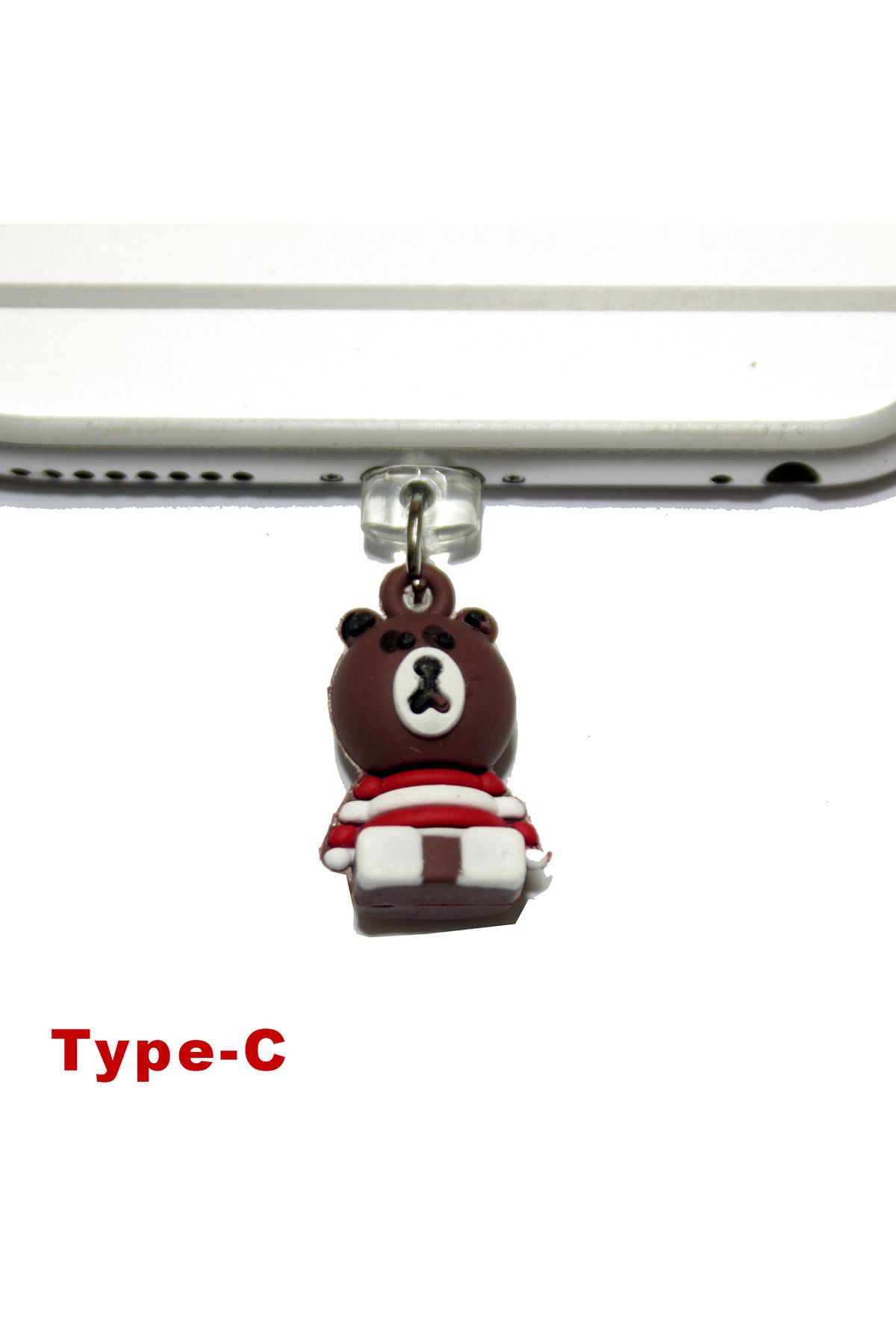 BK Design Type-C 3D Silikon Figürlü Telefon Şarj Portu Toz Tıpası Toz Tıkacı Charm TCSL2010
