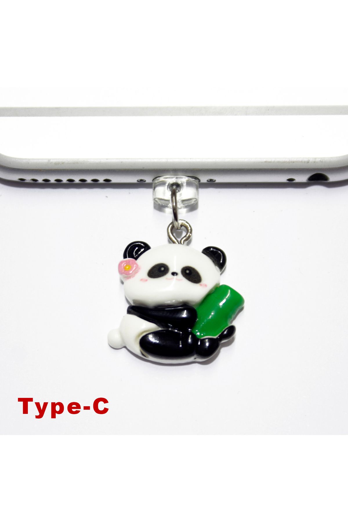 BK Design Type-C 3D Akrilik Figürlü Telefon Şarj Portu Toz Tıpası Toz Tıkacı Charm TCAK3020