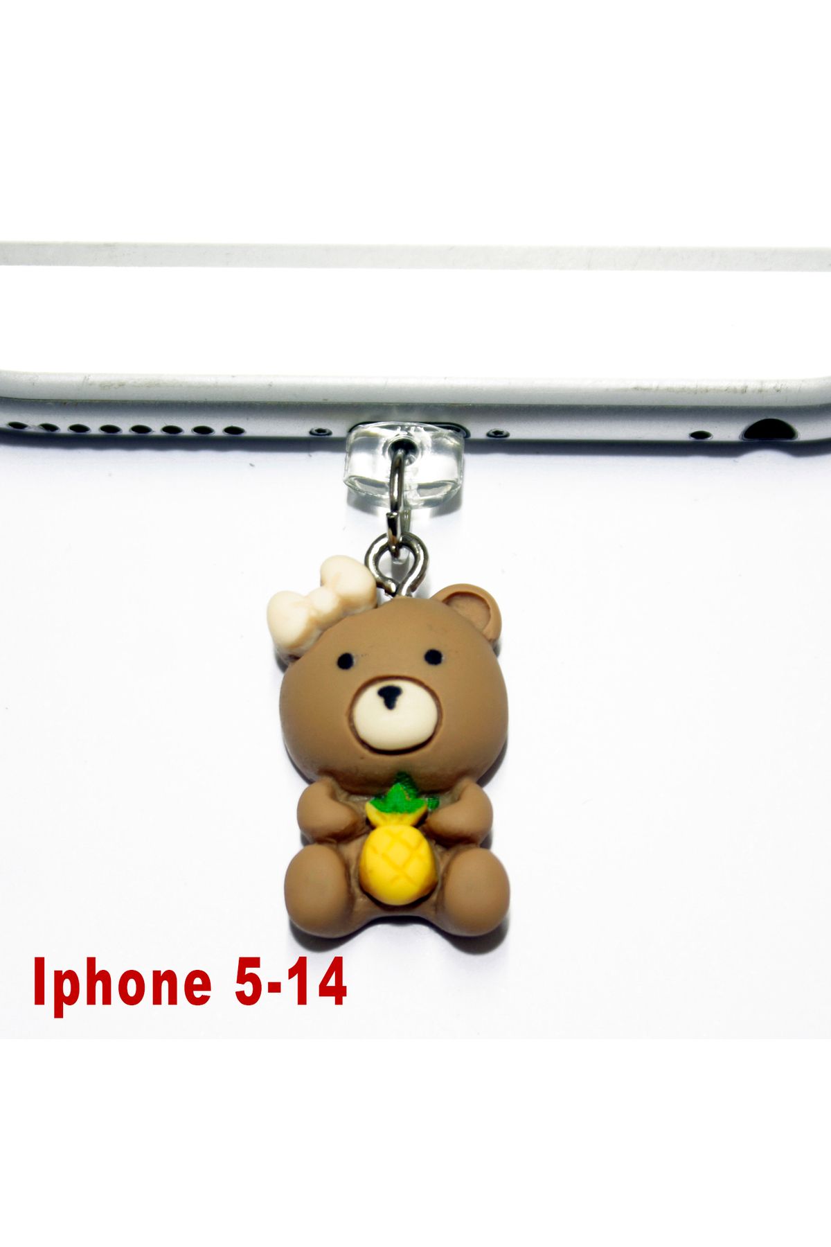BK Design Iphone 5-14  Uyumlu 3D Akrilik Figürlü Telefon Şarj Portu Toz Tıpası Toz Tıkacı Charm IPAK3007