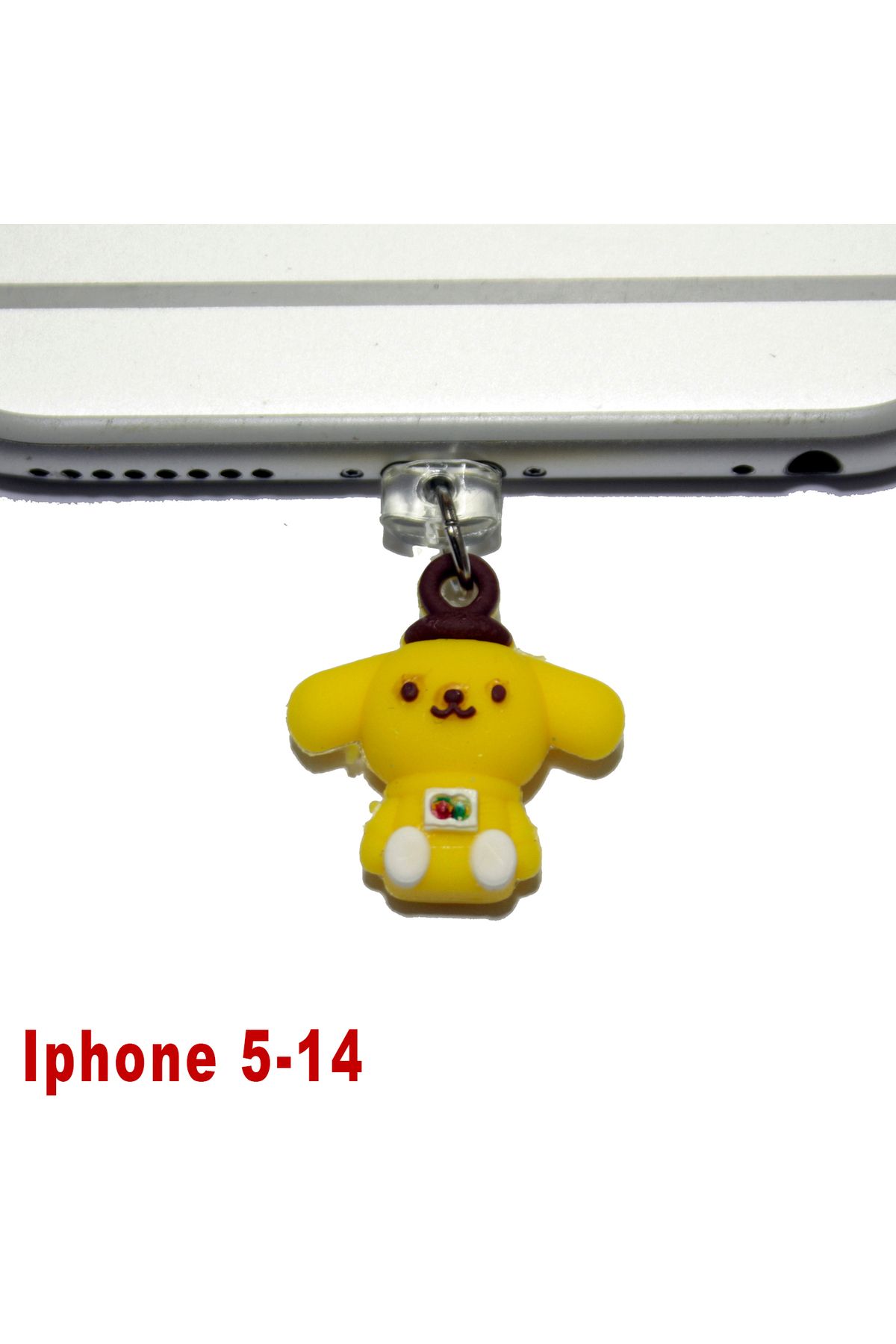 BK Design Iphone 5-14 3D Silikon Figürlü Telefon Şarj Portu Toz Tıpası Toz Tıkacı Charm IPSL2005